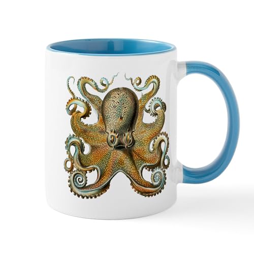 White/Blue Inside - Octopus Mug