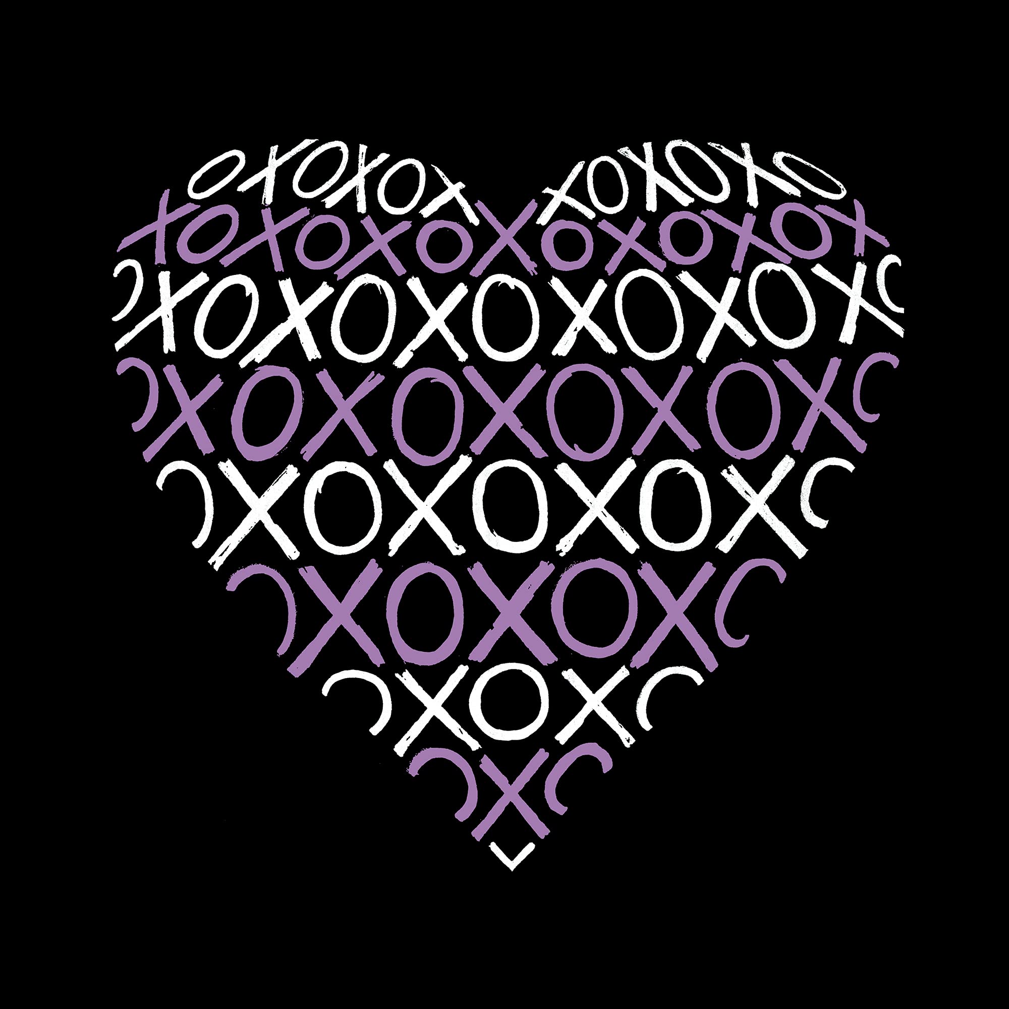 LA POP ART Men's Word Art Sleeveless T-Shirt - XOXO Heart Design Graphic Muscle Tee for Casual Wear, Gym & Summer Outfits