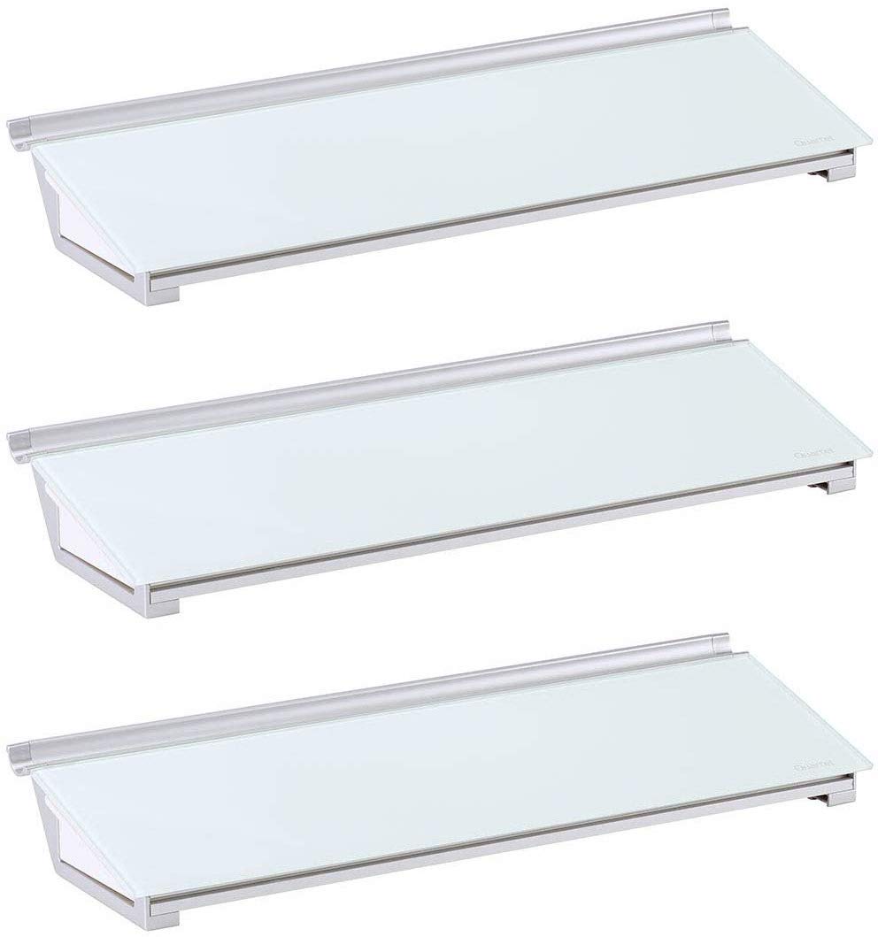 Quartet 18 x 6 Inch Glass Whiteboard Desktop Organizer with Storage Drawer - Premium White Dry Erase Surface (GDP186) - Perfect for Home Office, Classroom & Workspace Organization