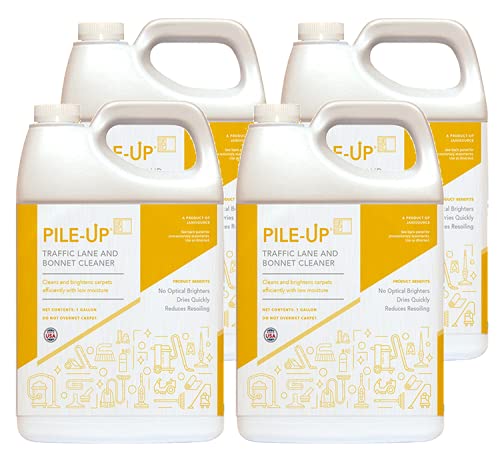 PileUp TLC Traffic Lane & Hood Cleaner - Super Concentrated 8oz/Gal (4 Gallons Case) - Heavy Duty Degreaser for Driveways, Parking Lots & Industrial Areas