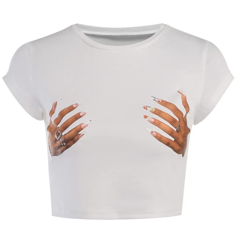 Y2K Women's Crop Top - Summer Short Sleeve Cute Casual Basic Crewneck Tank Top | Perfect for Music Festivals, Beach Outings & Streetwear Fashion