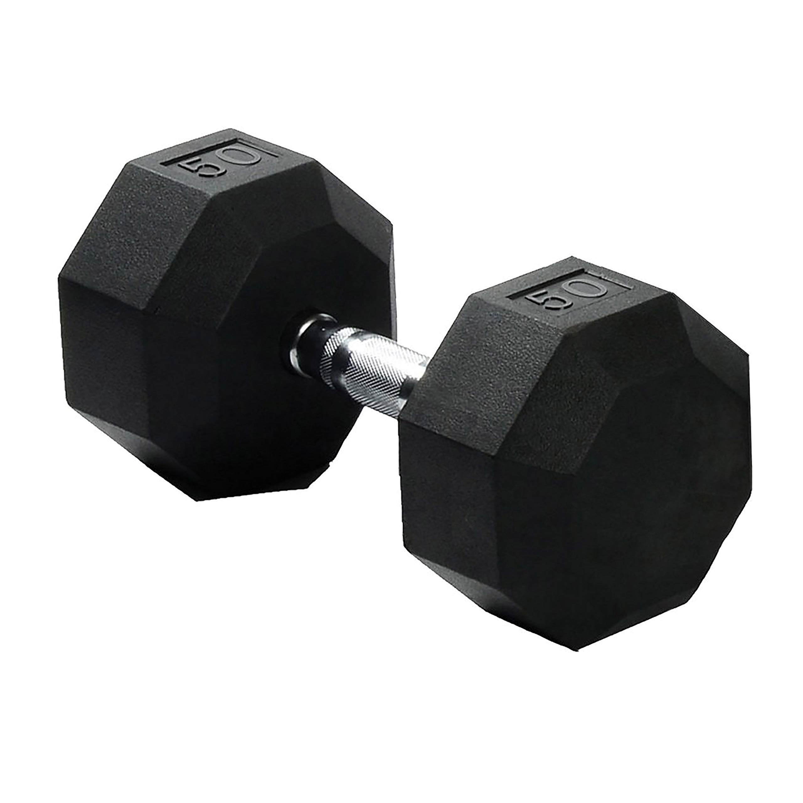 Hex Rubber Dumbbell Set of 2 - Chrome Handle Free Weights for Strength Training & Home Workouts | Perfect for Women & Men Gym Equipment | Ideal for Home Fitness, CrossFit, and Weight Lifting Exercises