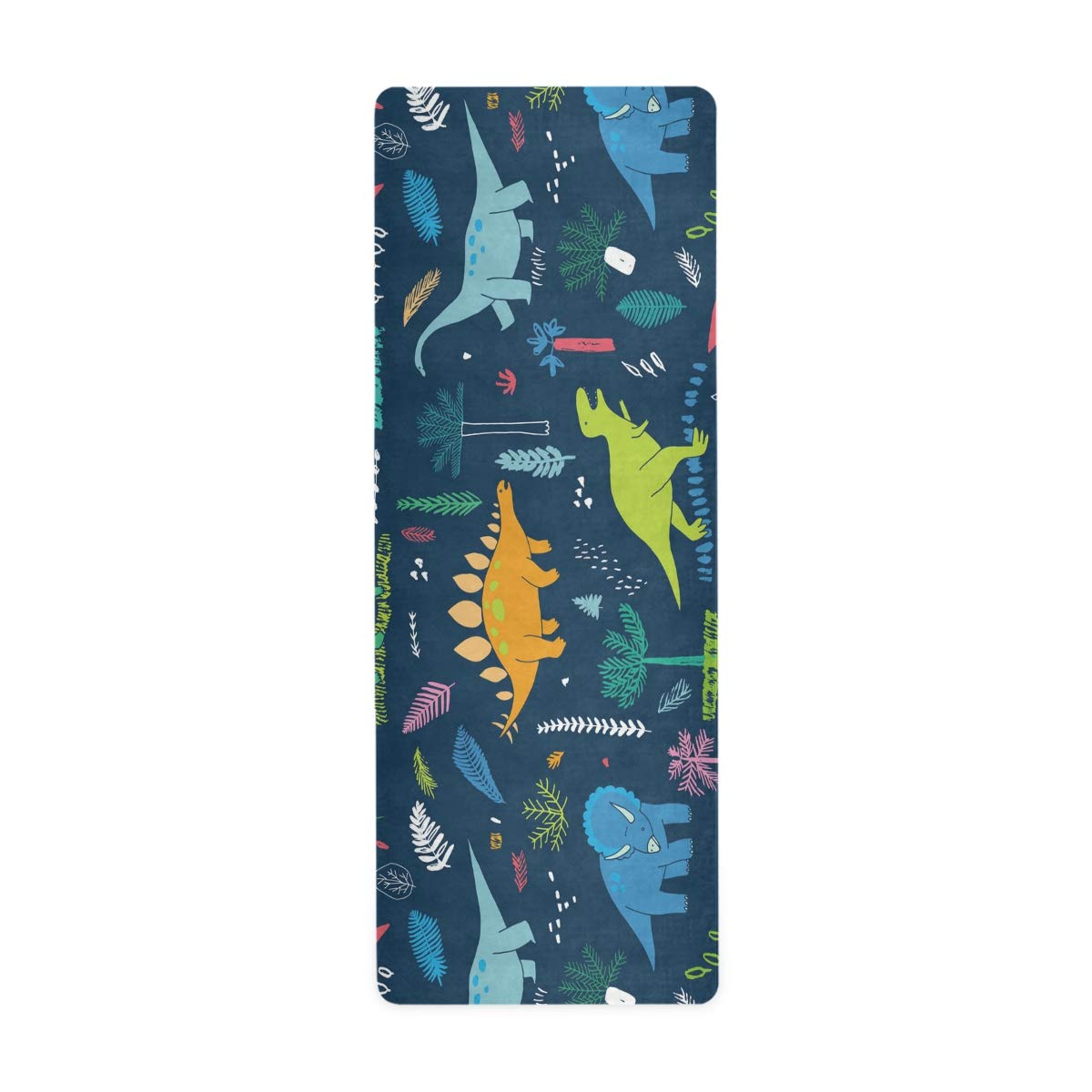 ALAZA Non-Slip Yoga Mat with Fox, Bird & Floral Design - Premium Fitness Exercise Mat for Yoga, Pilates & Floor Workouts | Perfect for Home Gym, Studio & Outdoor Yoga Sessions