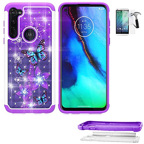 Crystal Butterfly-White +Tempered Glass