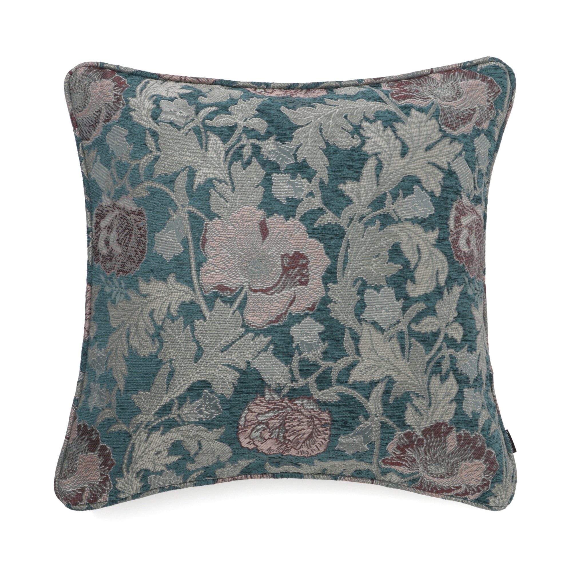 JQ Floral Cushion Cover 18x18 Inches Green - Soft Decorative Pillow Case for Sofa, Bed, Living Room & Home Decor