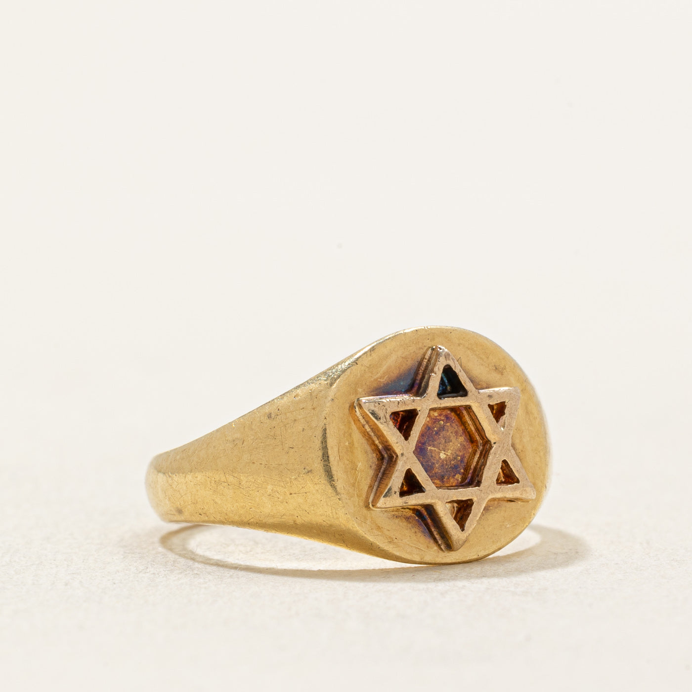 Vintage 18K Yellow Gold Star of David Ring - Size 2.25 - Perfect for Jewish Holidays, Gifts & Spiritual Jewelry Collection