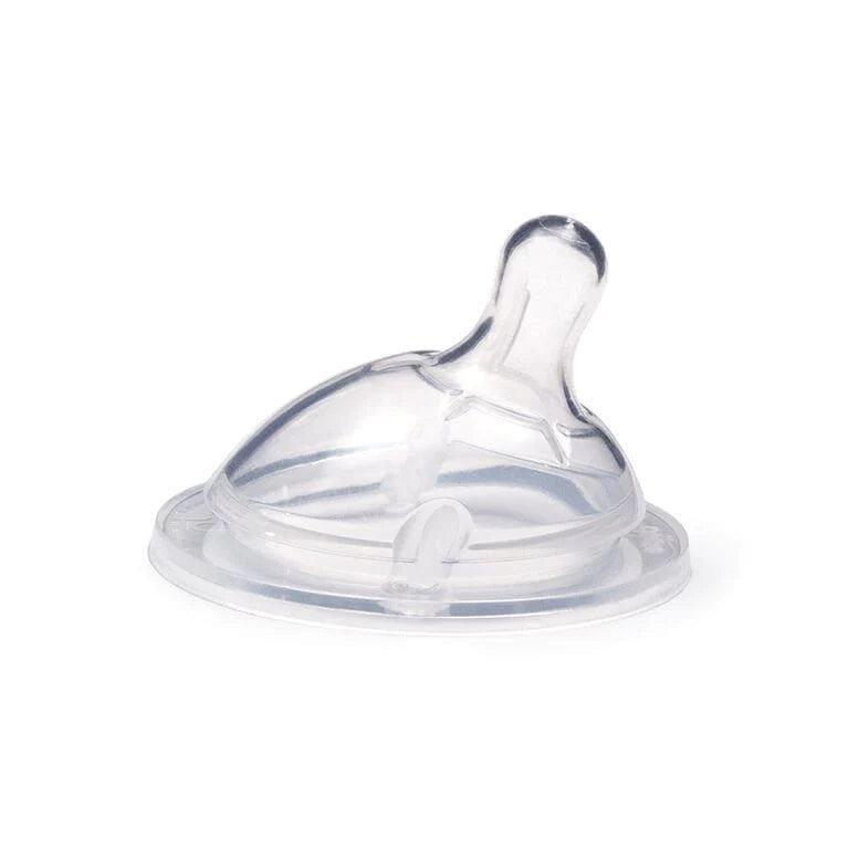 Chicco NaturalFit Inclined Baby Bottle Nipples - 1 Pack (6-18 Months) - Slow Flow, Anti-Colic Design for Comfortable Feeding | Perfect for Breastfed Babies and Transition to Bottle
