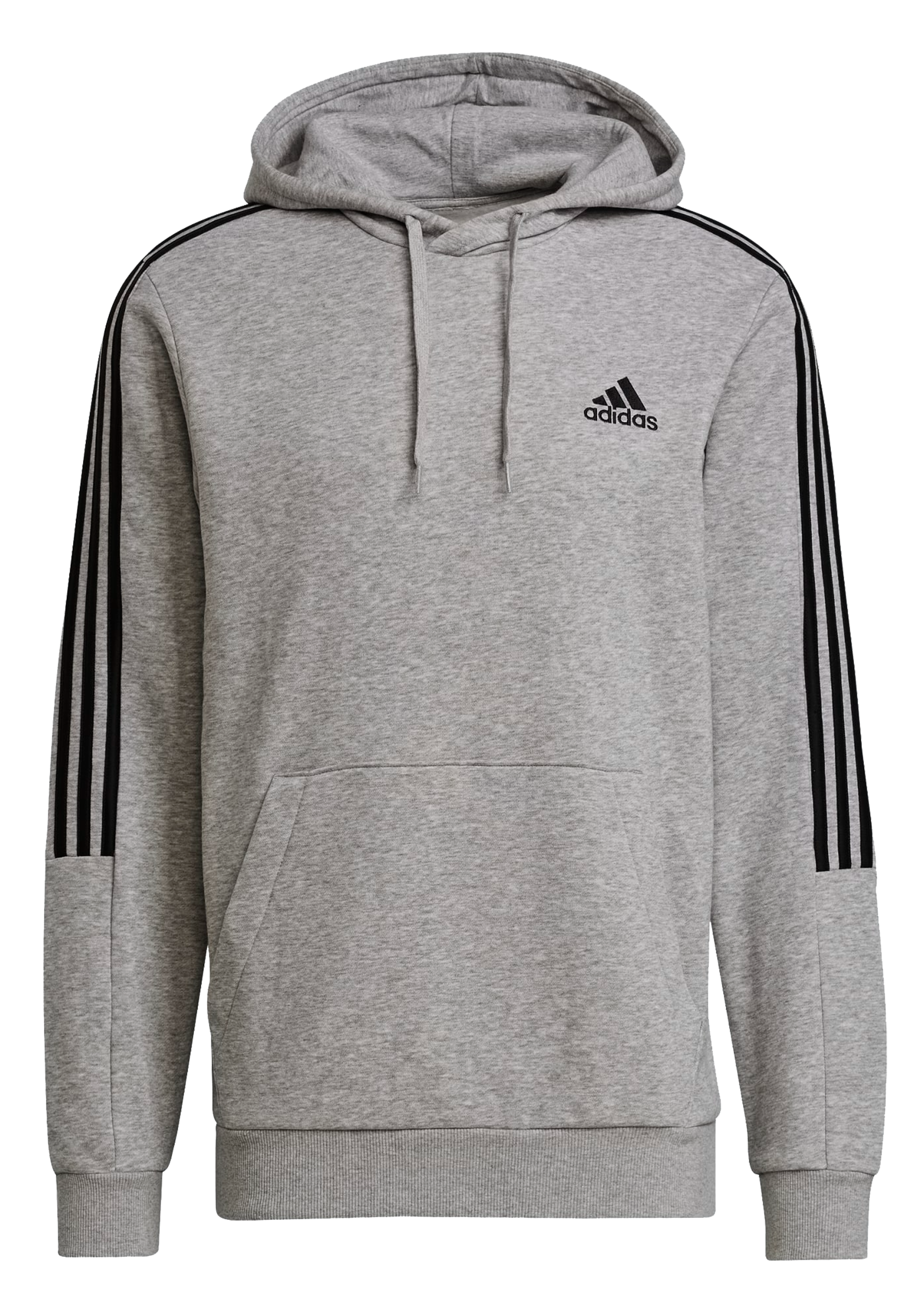 Adidas Men's 3 Stripes Fleece Hoodie - Warm & Comfortable Pullover for Casual Wear, Gym, and Outdoor Activities