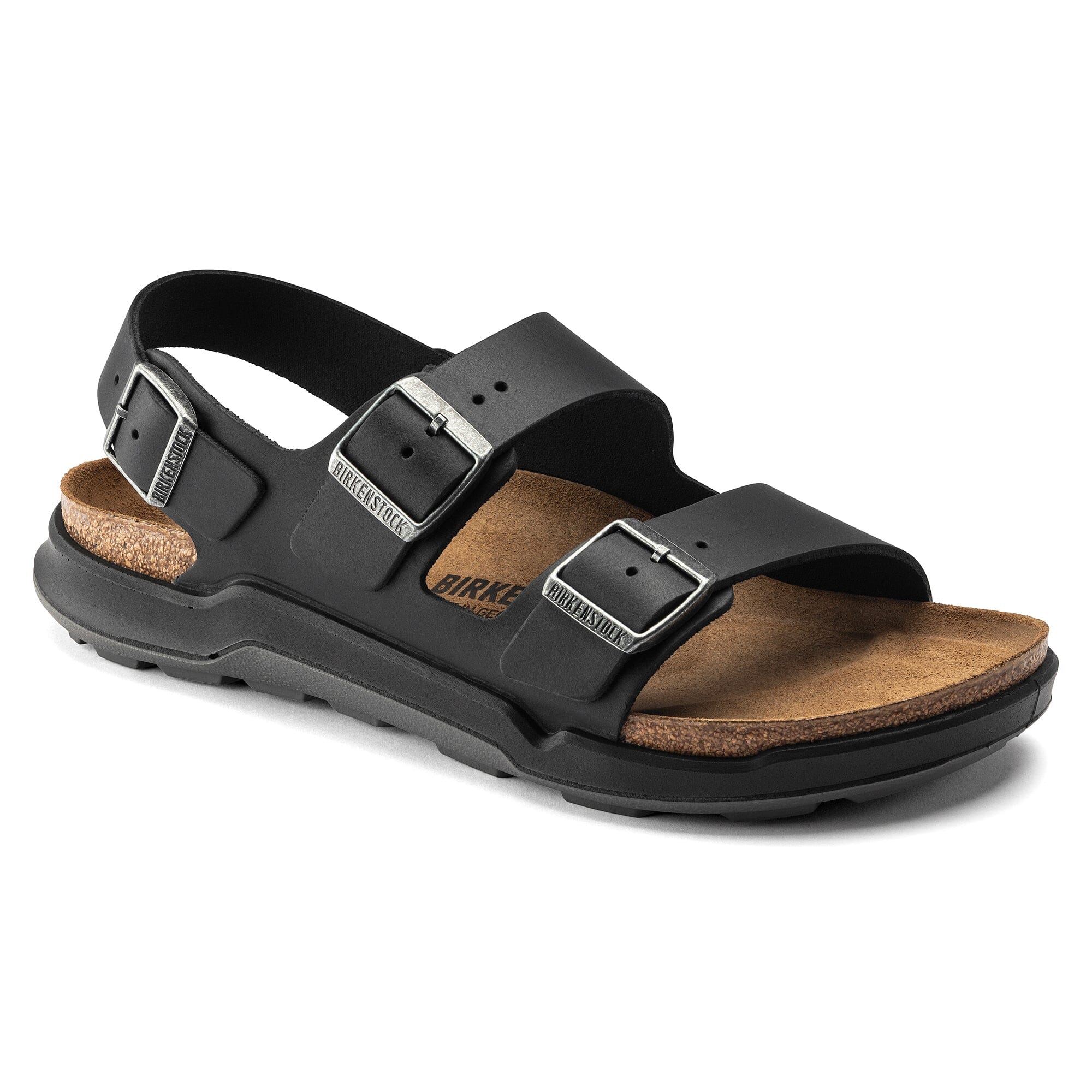 BIRKENSTOCK MILANO Rugged Men's Sandals - Premium Oiled Leather Footbed - Comfortable & Durable for Outdoor, Travel & Casual Wear