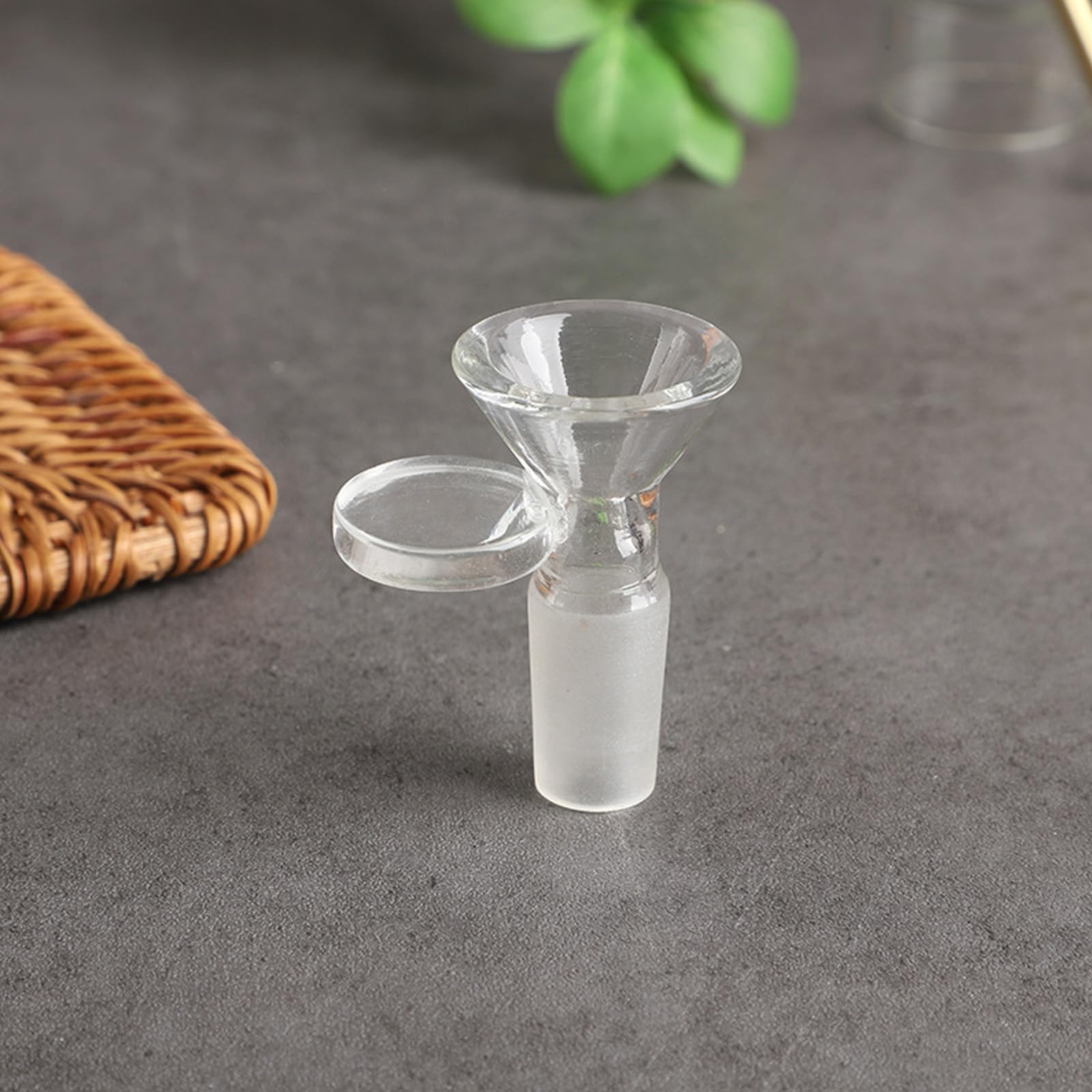 8Pcs Glass Funnel Set with 2Pcs Cleaning Brushes - 14mm Small Glass Funnel with Handle for Kitchen, Lab, Bar - Easy to Clean & Portable Multi-Purpose Funnel for Liquids, Oils, Spices - Perfect for Home Cooking, Cocktail Making & DIY Projects