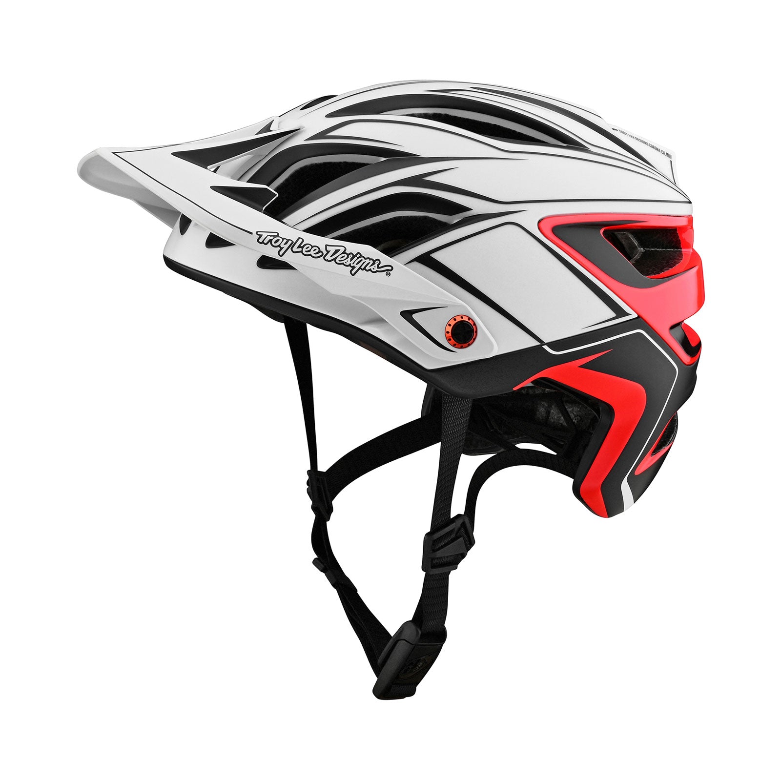 A3 Helmet Pin White/Red - Durable Motorcycle Helmet Accessory for Safety & Style - Perfect for Bikers, Riders & Outdoor Enthusiasts