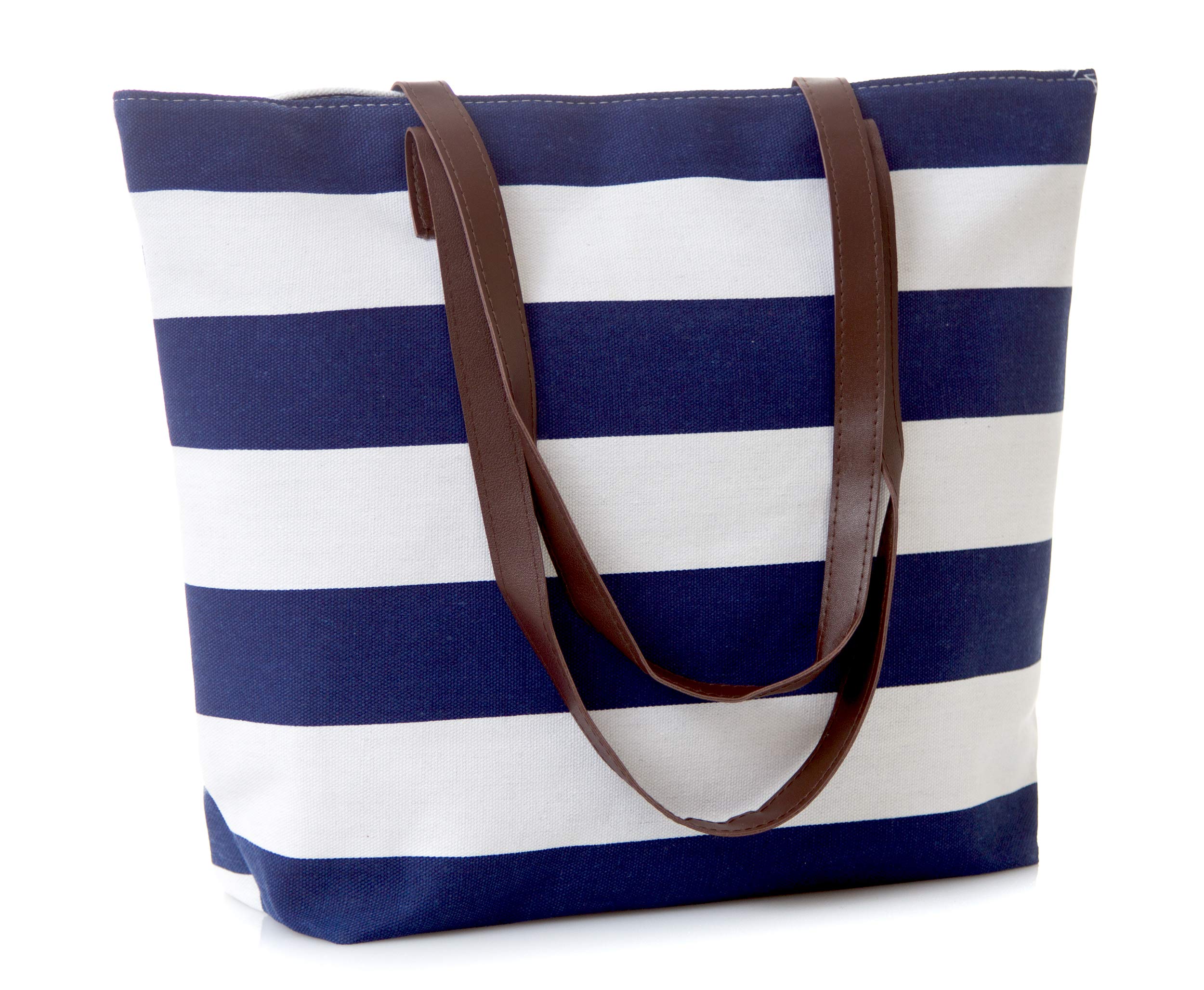Stylish Waterproof Tote Bag for Women - Durable Travel & Beach Tote with Pockets - Perfect for Shopping, Gym, Work & Vacation