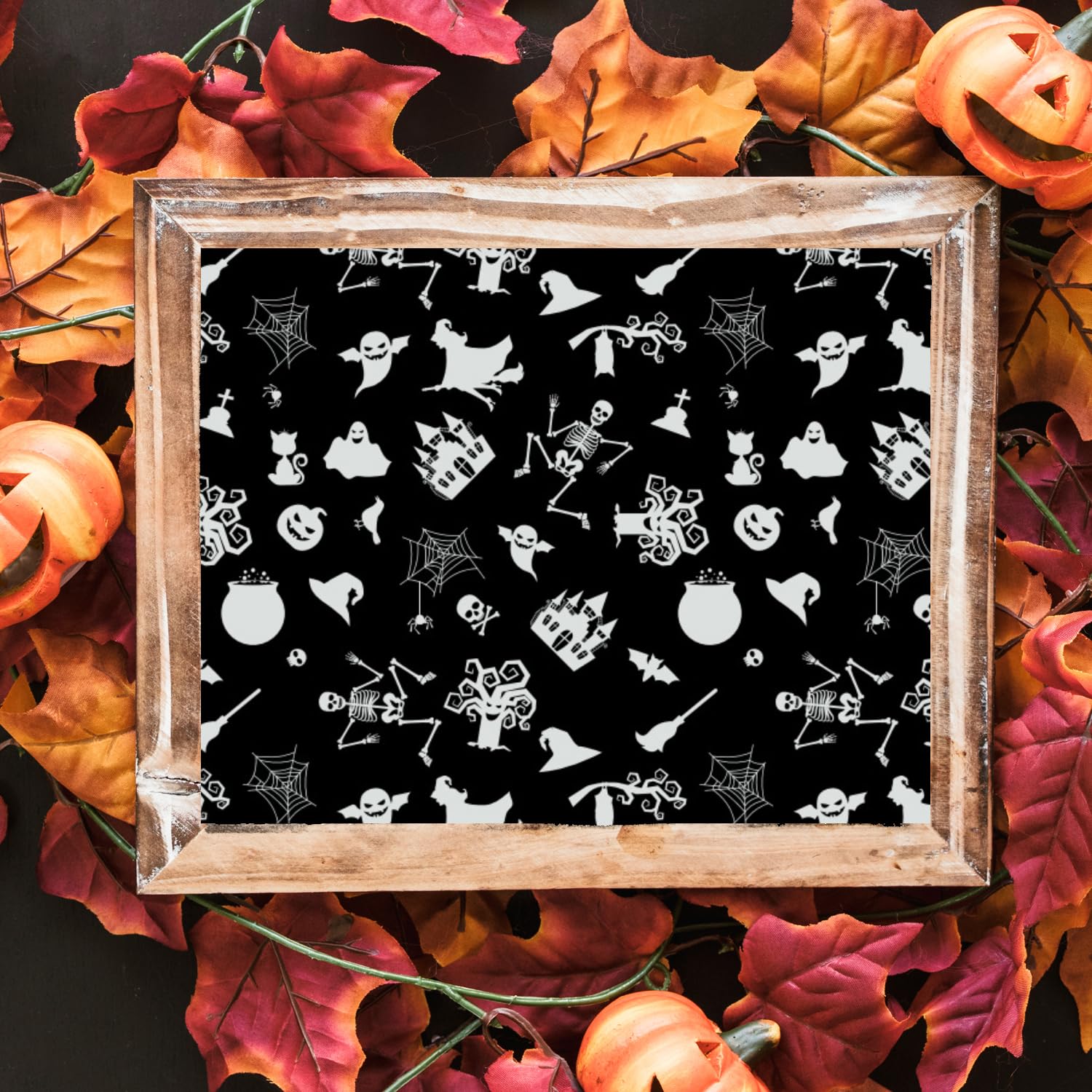 JUTTIRA Halloween Tissue Paper - Black & White Decorative Paper for Party Decorations, Gift Wrapping, and DIY Crafts | Perfect for Halloween, Home, and Office Decor