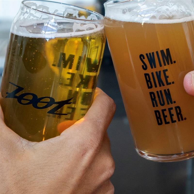 Swim Bike Run Beer Glass - Durable & Stylish Pint Glass for Athletes & Beer Lovers - Perfect for Post-Workout Celebrations, Parties & Outdoor Adventures