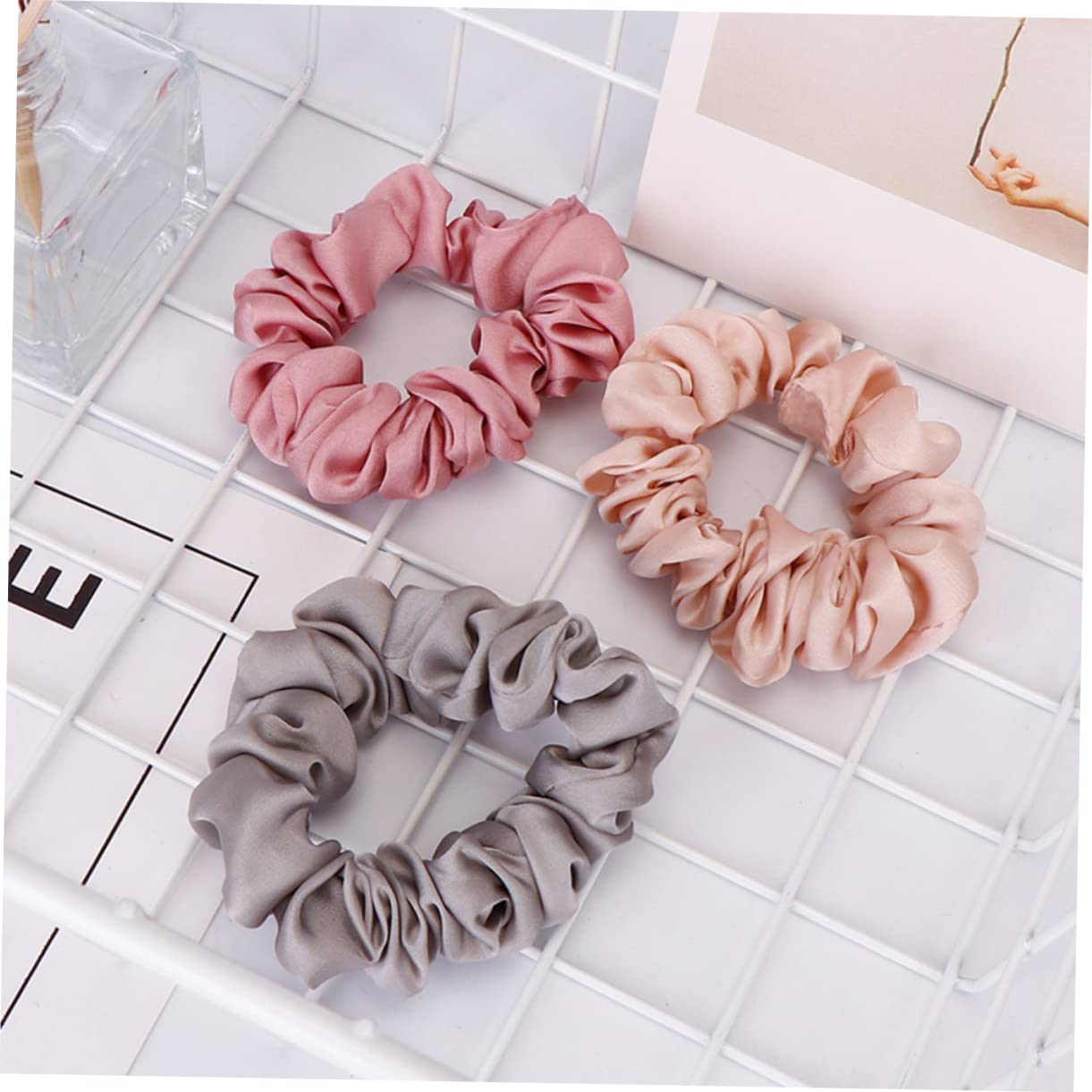 FOMIYES Silk Hair Ties Set - 4 Ponytail Holders for Thick Hair | Women's Hair Accessories for Work & Gym