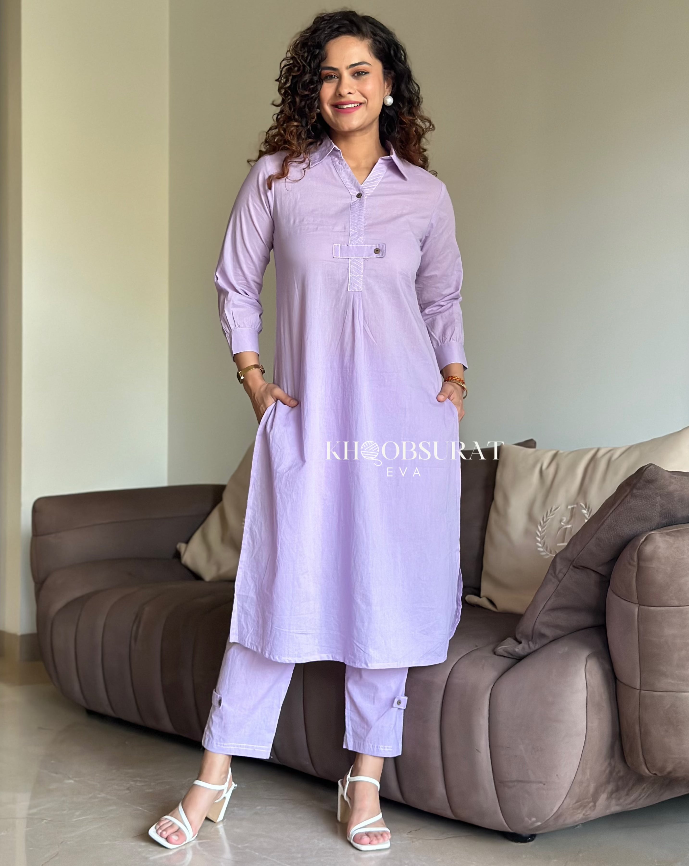 Stylish Mumbai Muse Purple Kurta Set for Women | Traditional Indian Ethnic Wear | Perfect for Festivals, Weddings & Casual Outings