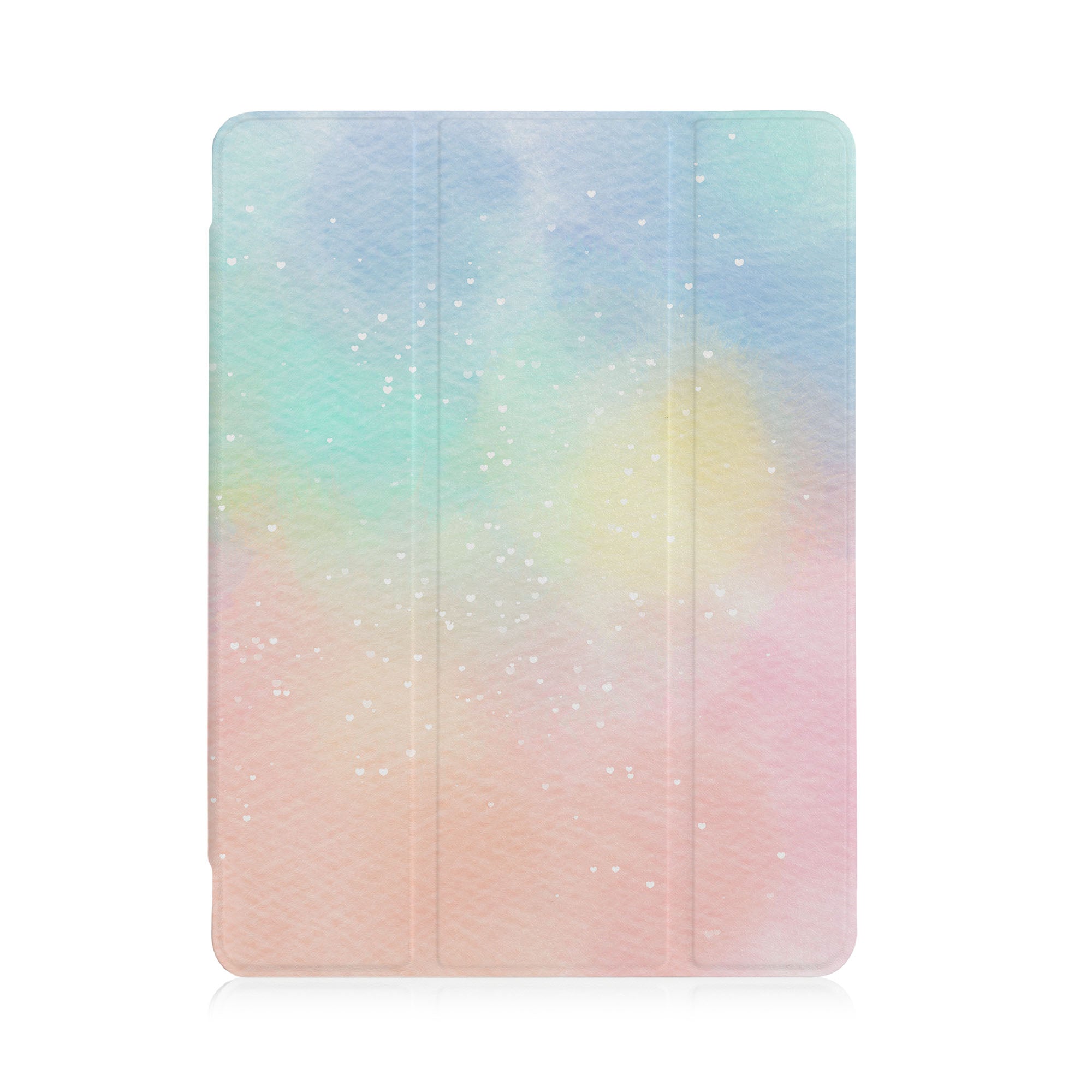 Premium iPad See-Through Case with Abstract Watercolor Splash Design - Slim Protective Cover for iPad Air/Pro, Perfect for Work, School & Travel