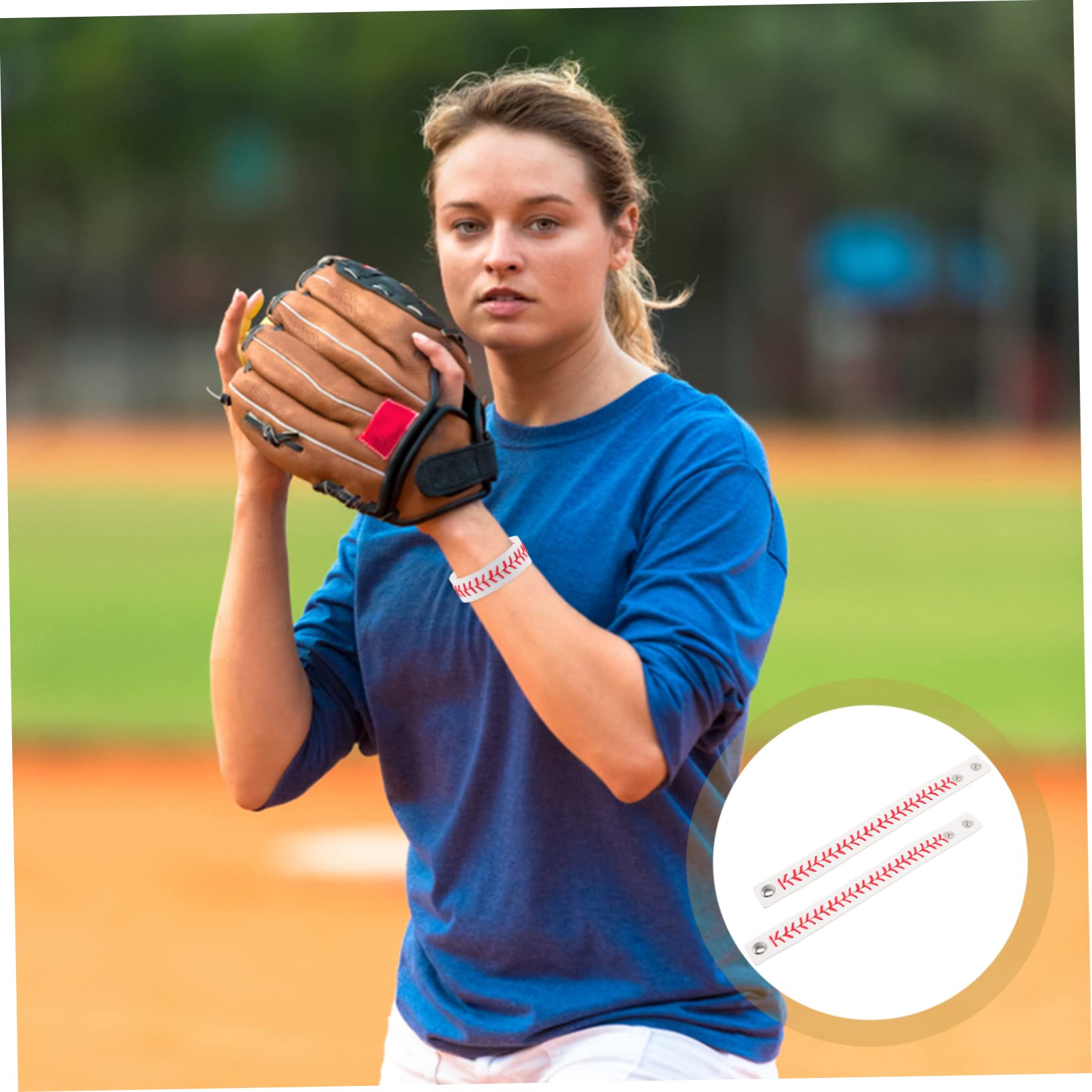 4 Pcs Baseball Bracelet for Women - Trendy European & American Style Sports Jewelry - Perfect for Games, Gifts and Everyday Wear