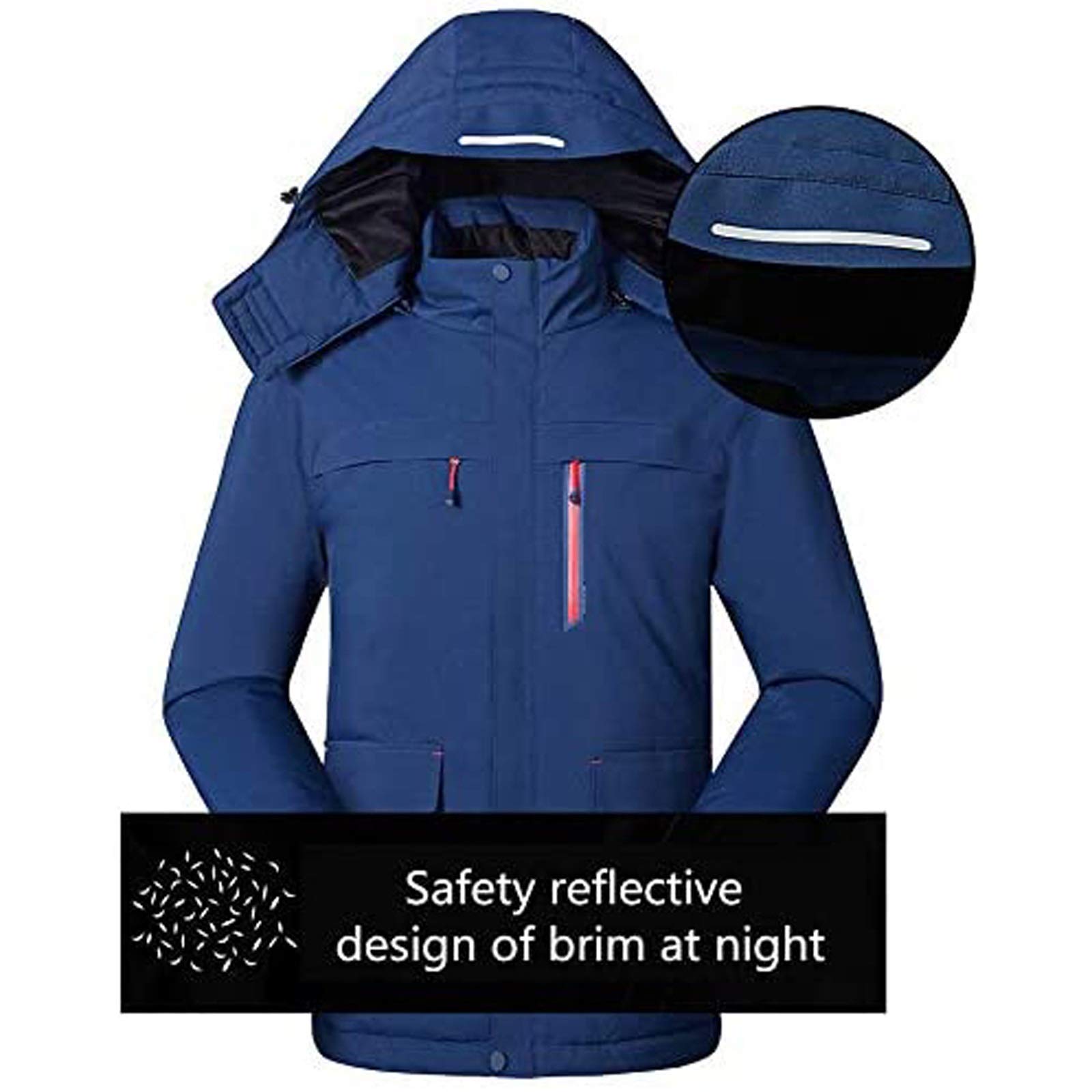 CRMY Women's Slim Fit Heated Jacket with Detachable Hood - Winter Thermal Clothing for Outdoor Activities, Skiing & Cold Weather Commuting