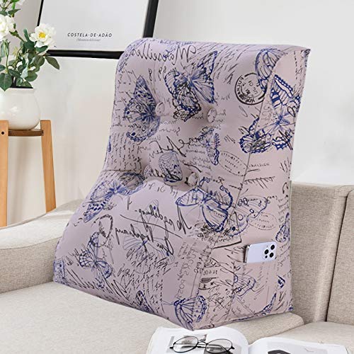 WOWMAX Ergonomic Reading Pillow for Adults - Adjustable Back Support Cushion for Bed, Chair, or Floor - 100% Cotton Removable Cover - Perfect for Reading, Relaxing, Nursing & Back Pain Relief