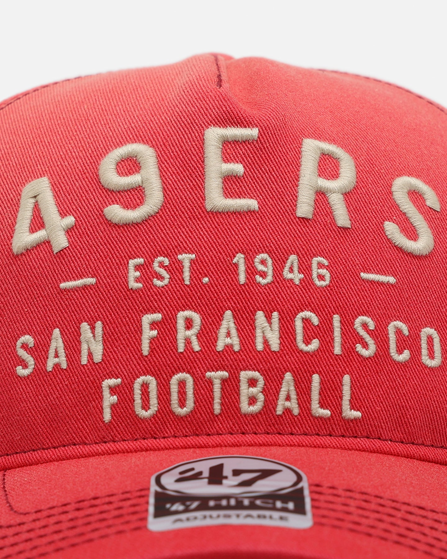 47 Brand San Francisco 49ers 'Dusted Hitch' 47 Hitch Snapback Red Adjustable Baseball Cap - Perfect for NFL Games, Sports Events & Casual Wear