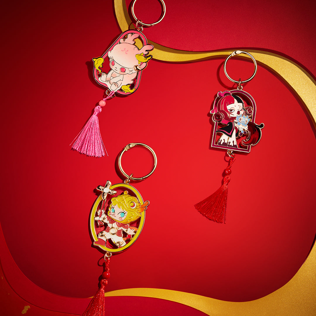 POP MART Loong Presents the Treasure Series Pendant Keychain Blind Box - Cute Collectible Charm for Gifts, Jewelry & Bag Decor | Perfect for Anime Fans, Kawaii Lovers & Blind Box Collectors