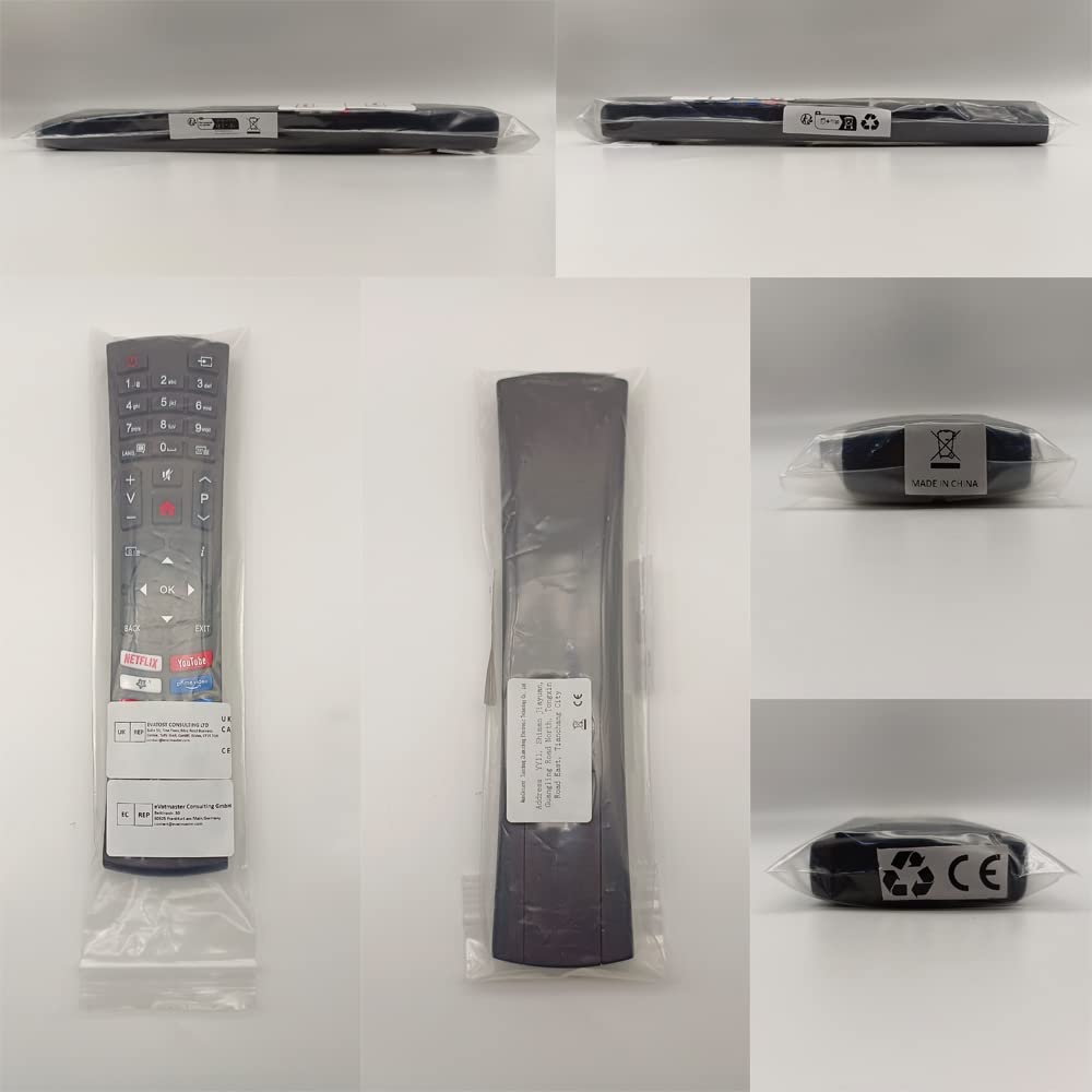 Universal TV Remote Control for Bush, Vestel, Nordmende Smart LED LCD HDTV - No Setup Needed | Perfect Replacement for Lost or Broken Remotes | Living Room, Bedroom, Office Use