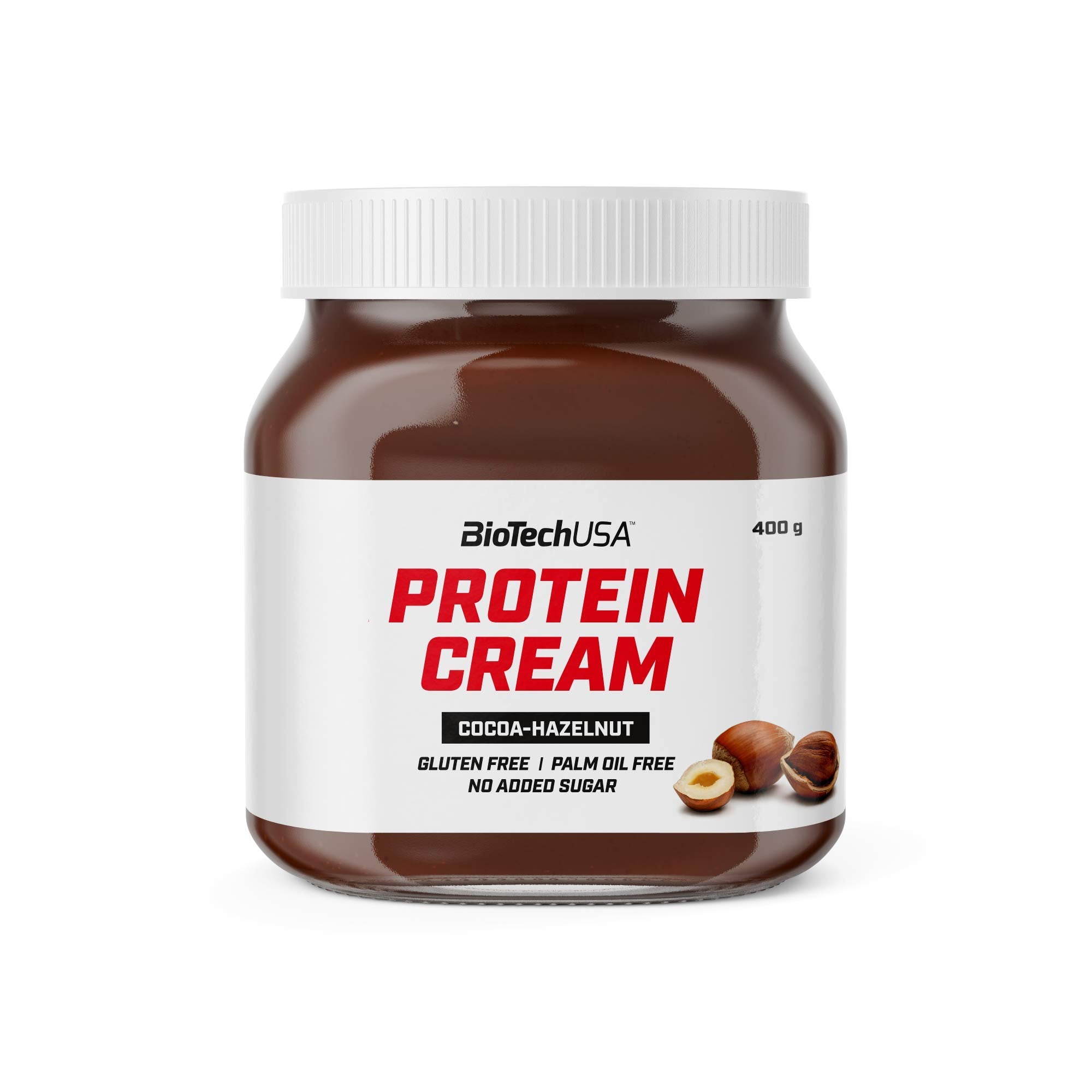 BioTechUSA Protein Cream - Cocoa Hazelnut Flavor, 400g High Protein Spread | Perfect for Post-Workout Recovery, Healthy Snacking & Baking Protein Treats