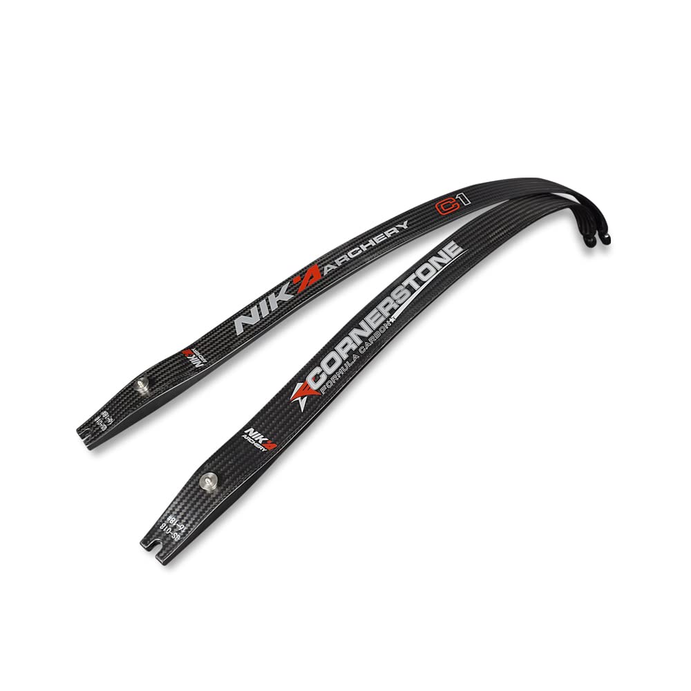NIKA ARCHERY Recurve Bow Limbs Set - Carbon Fiber Limbs 16-30lbs for Beginners | Target Practice & Outdoor Hunting Accessories | Perfect for Archery Training, Competition & Recreational Shooting