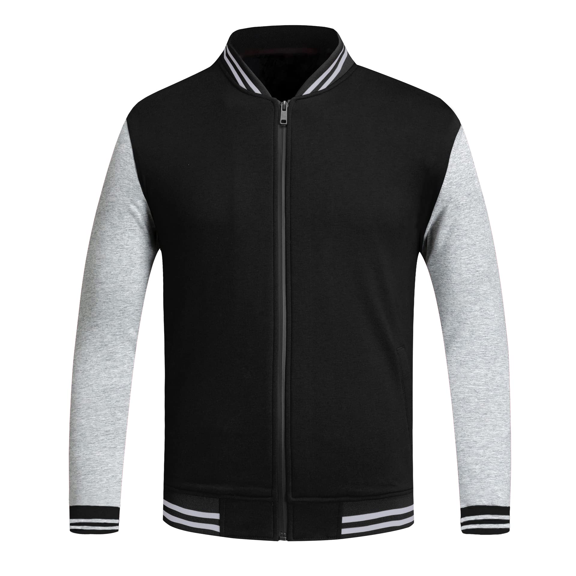 NHUHEQ Lightweight Baseball Jacket for Men & Women - Stylish Zip-Up Varsity Jacket | Perfect for Casual Wear, Sports & Outdoor Activities