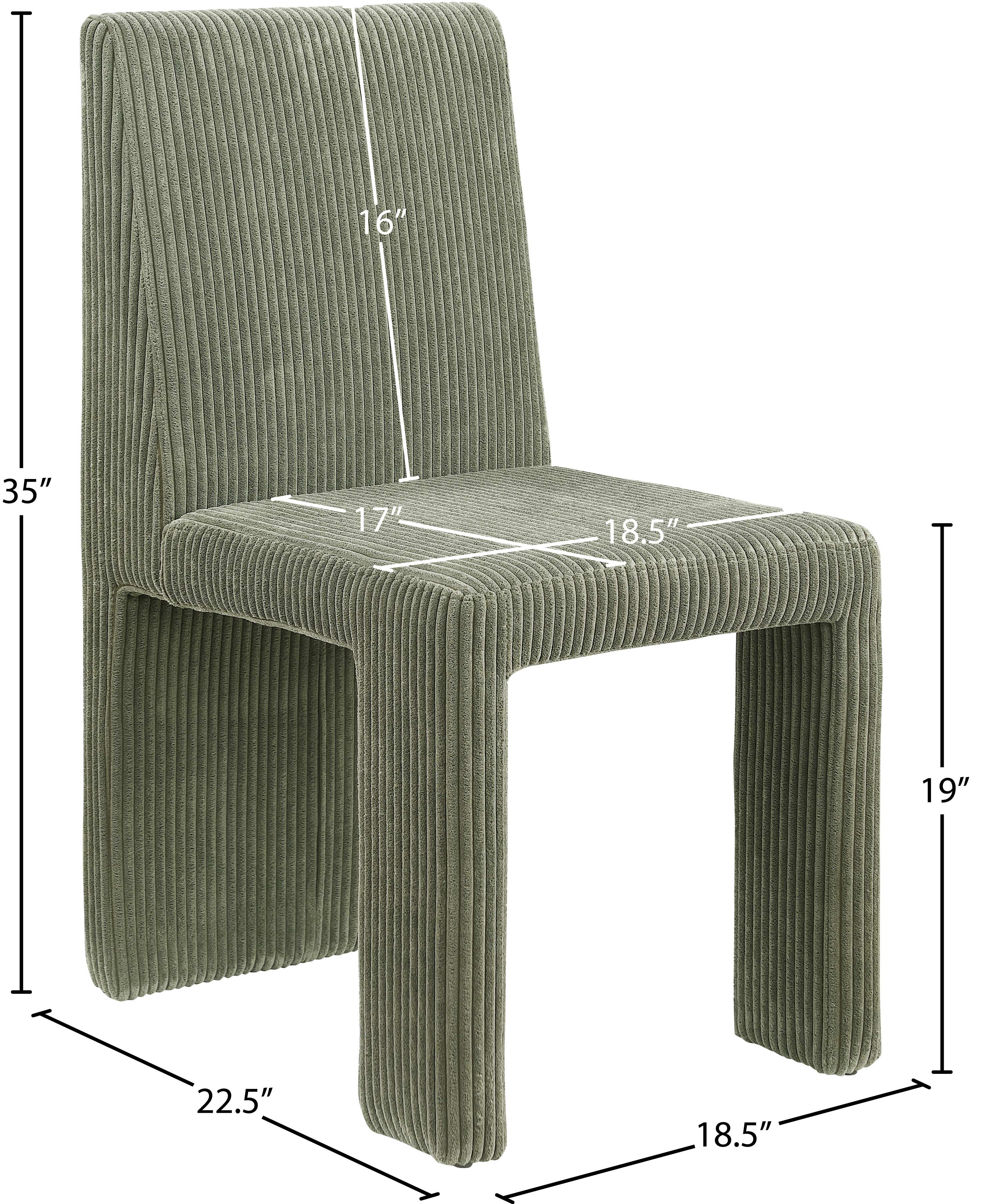 Premium Benson Microsuede Corduroy Fabric Dining Chair - Comfortable Modern Upholstered Seat for Kitchen, Dining Room & Office - Home & Commercial Use
