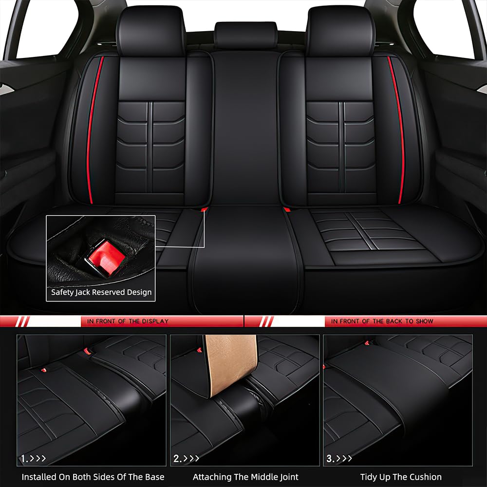 2004-2011 Dodge Ram 2500 Custom Fit Leather Seat Covers - 5-Piece Full Set (Front & Rear) | Waterproof & Durable Coffee Brown Seat Protectors | Perfect for Off-Roading, Work Trucks & Family Adventures