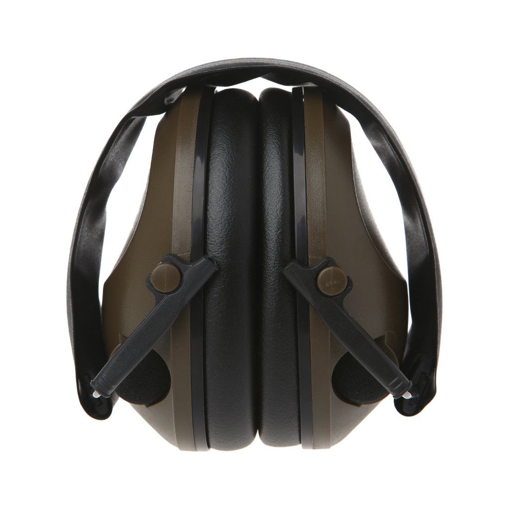 Misright Noise Canceling Electronic Ear Muffs for Shooting Hunting & Sports - NRR 25dB Hearing Protection, Adjustable Headband, Green - Perfect for Range, Construction & Outdoor Activities