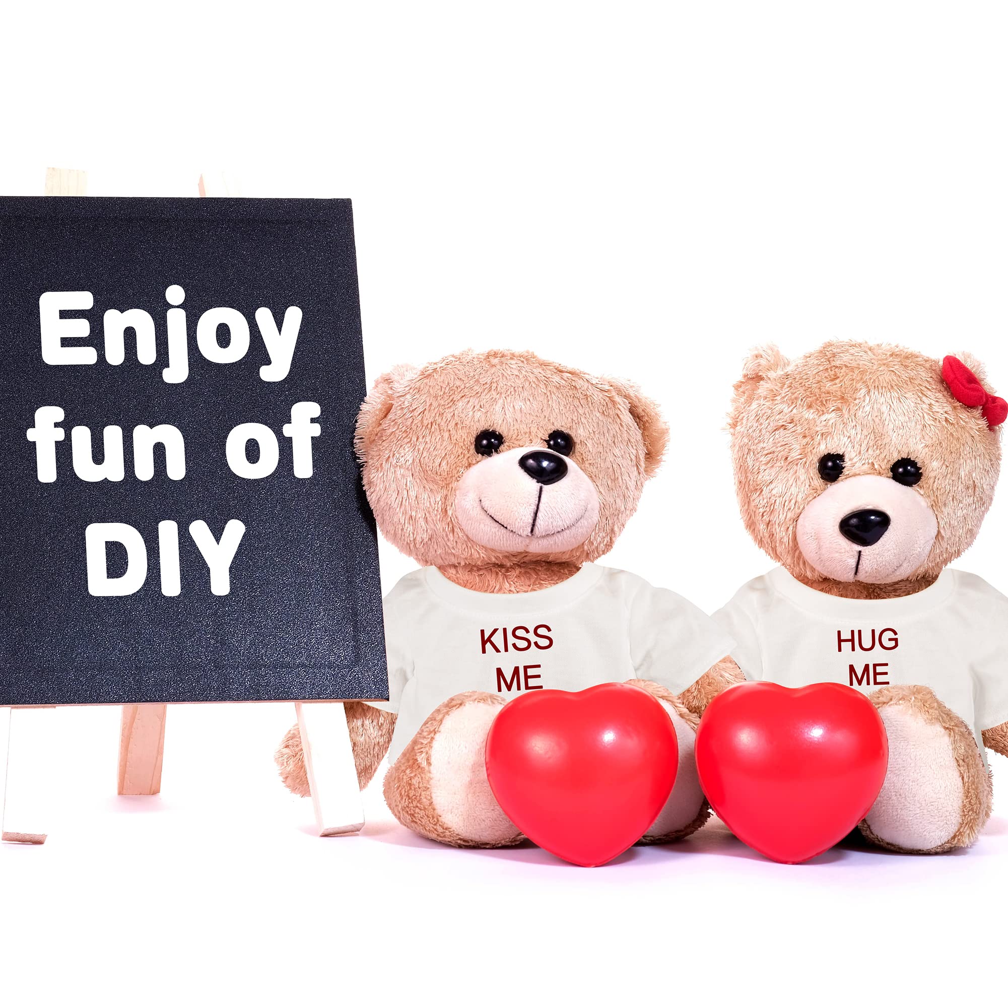 72 Pcs Sublimation Blank Stuffed Bear T-Shirts - 14-18 Inch Cute Plush Doll Clothes for DIY Stuffed Animal Outfits | Perfect for Crafting, Custom Gifts & Teddy Bear Accessories