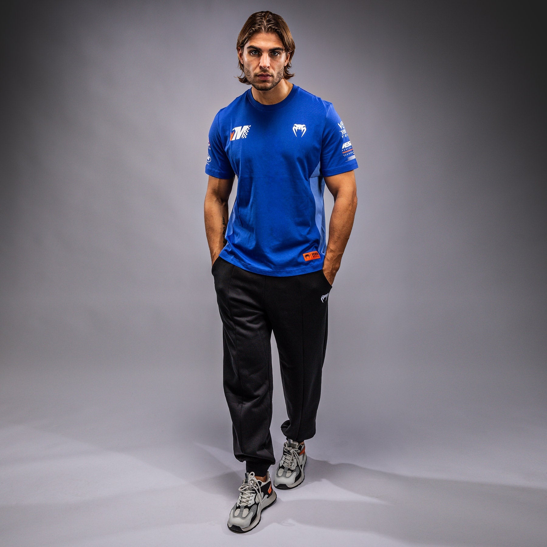 Venum Motorsport Performance T-Shirt for Men - Royal Blue - Lightweight & Breathable Fabric for Racing, Gym & Casual Wear