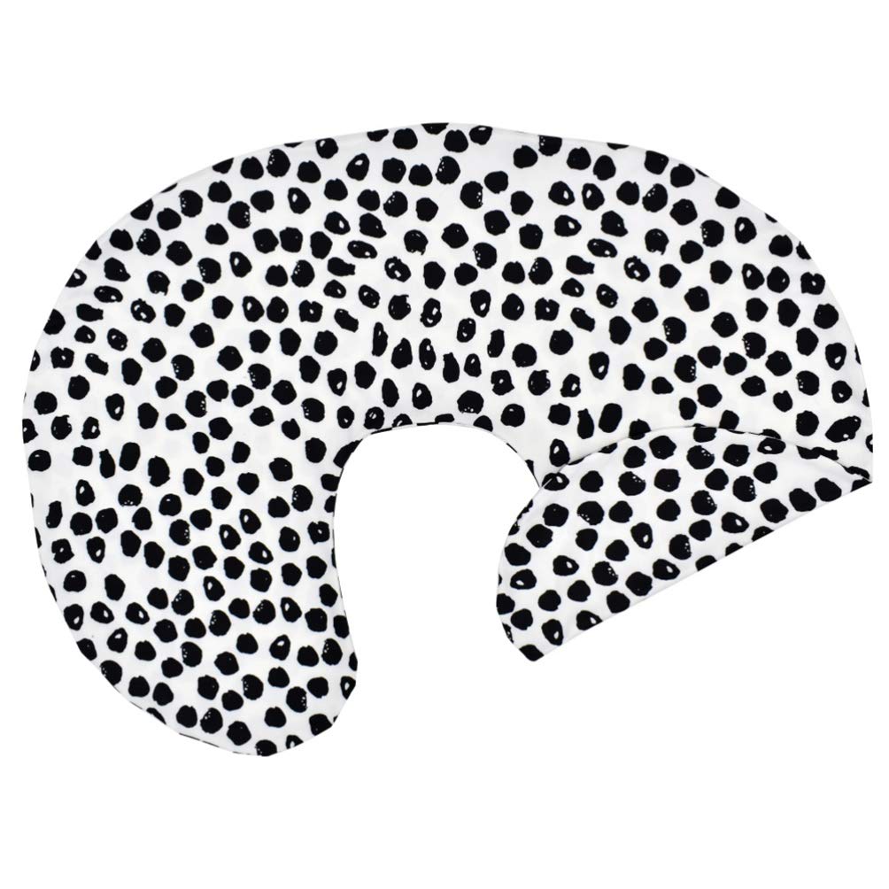 Multifunctional Nursing Pillow Cover - Breathable Maternity & Breastfeeding Pillow Slipcover for Newborns & Infants (Black Dots) - Perfect for Nursing, Bottle Feeding, and Baby Support