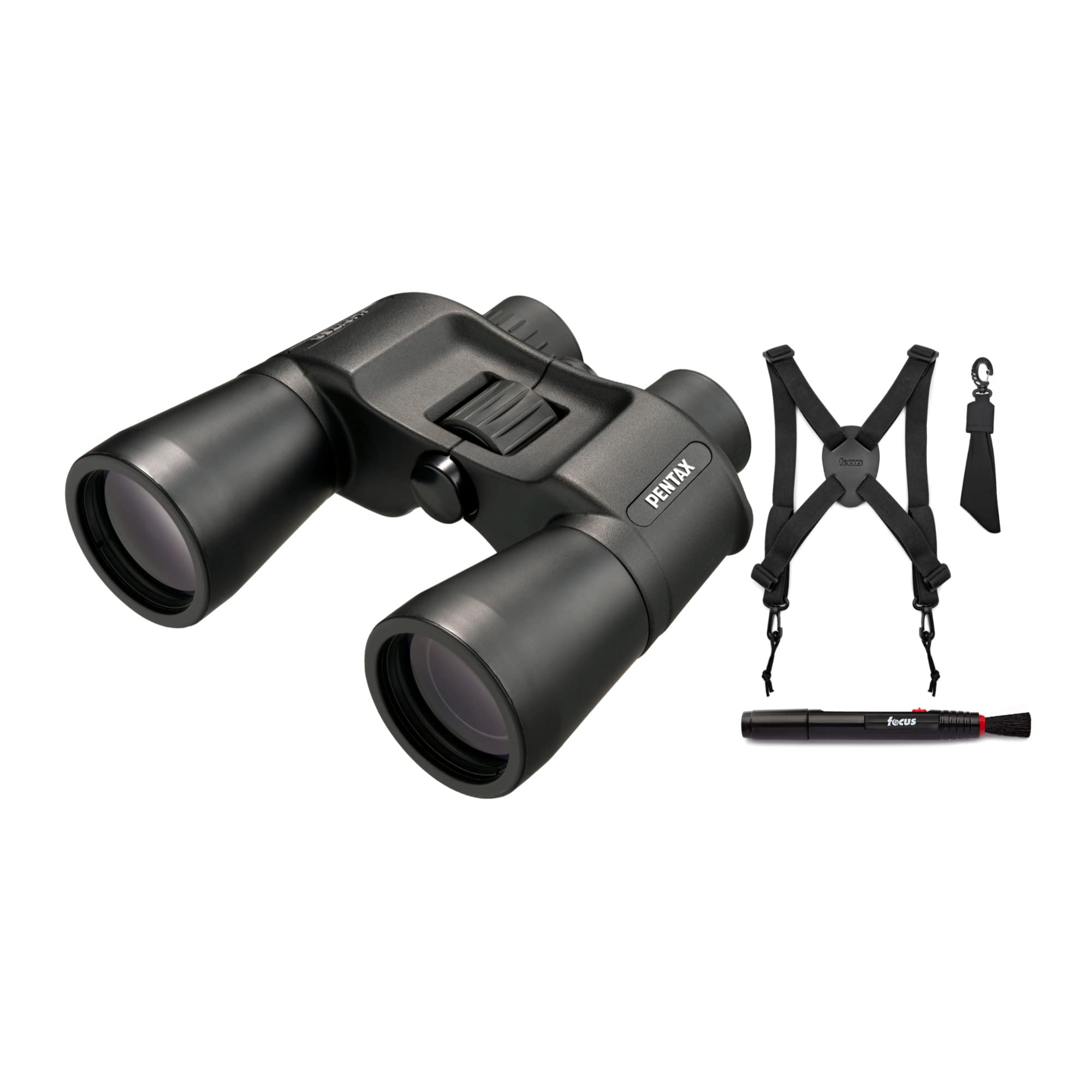 Pentax Jupiter 16x50 Binoculars with Harness & Lens Cleaning Kit - High Power Binoculars for Bird Watching, Hunting, Hiking & Outdoor Adventures