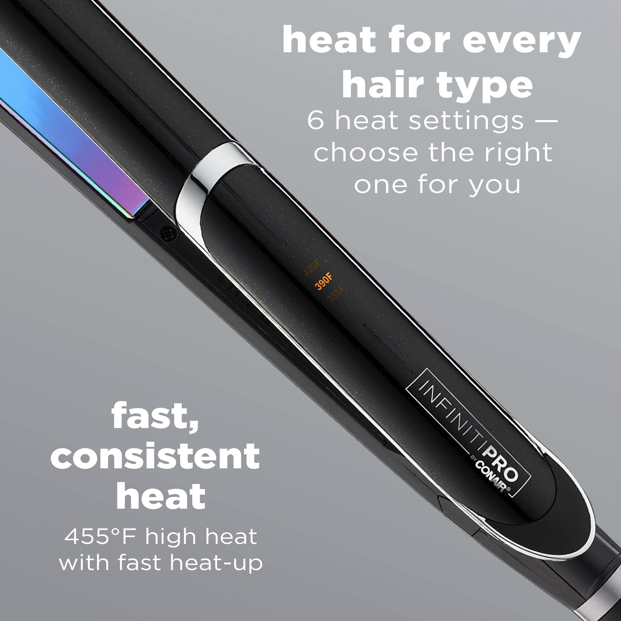 Rainbow Titanium Flat Iron 1 Inch - Professional Hair Straightener for Smooth & Shiny Hair - Perfect for Home, Salon & Travel Use