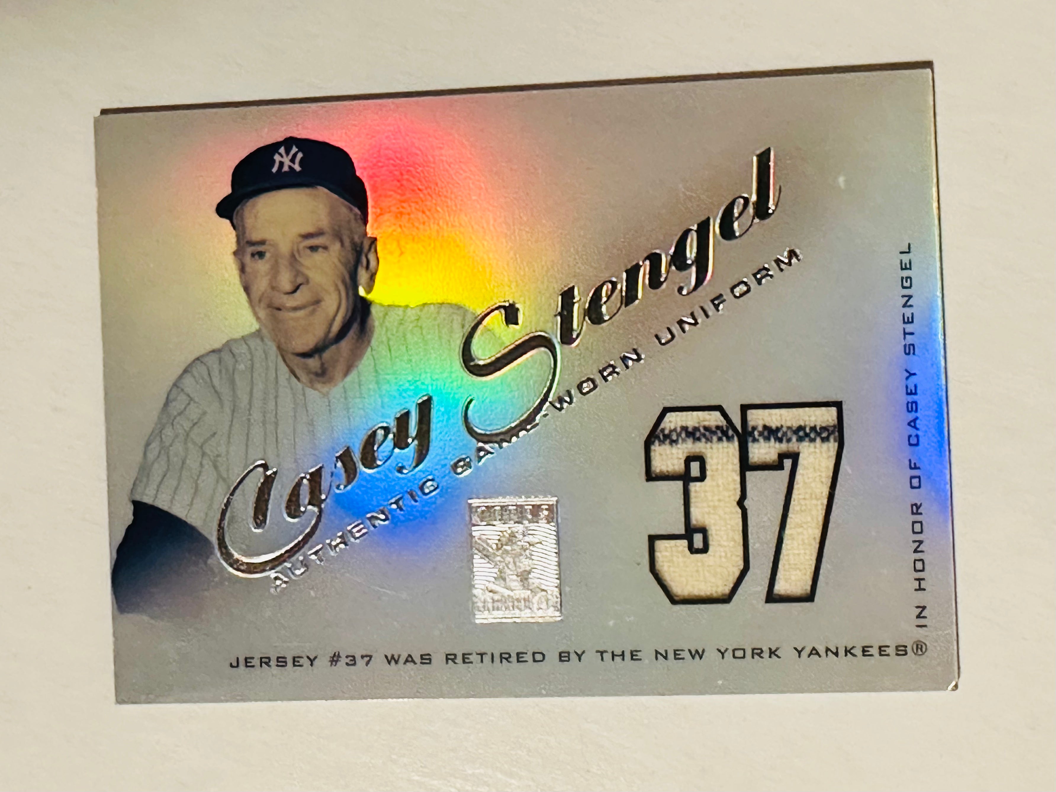 New York Yankees Casey Stangel Memorabilia Baseball Card - Collectible Sports Trading Card for Fans & Memorabilia Enthusiasts - Perfect for Display, Gifts, and Sports Collections