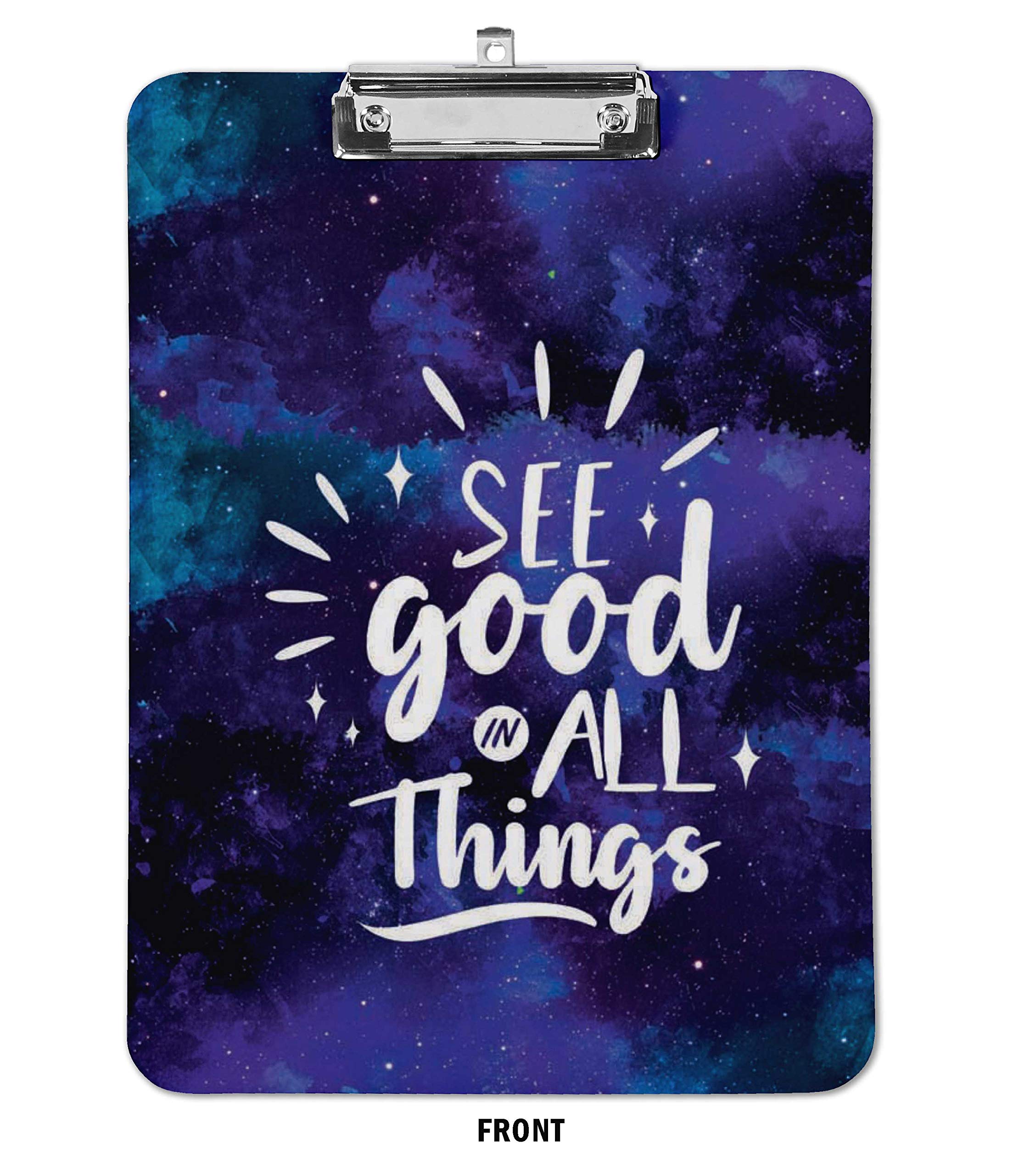 Double Sided Dry Erase Clipboard 9x15 - Free Marker & Duster for Office & School