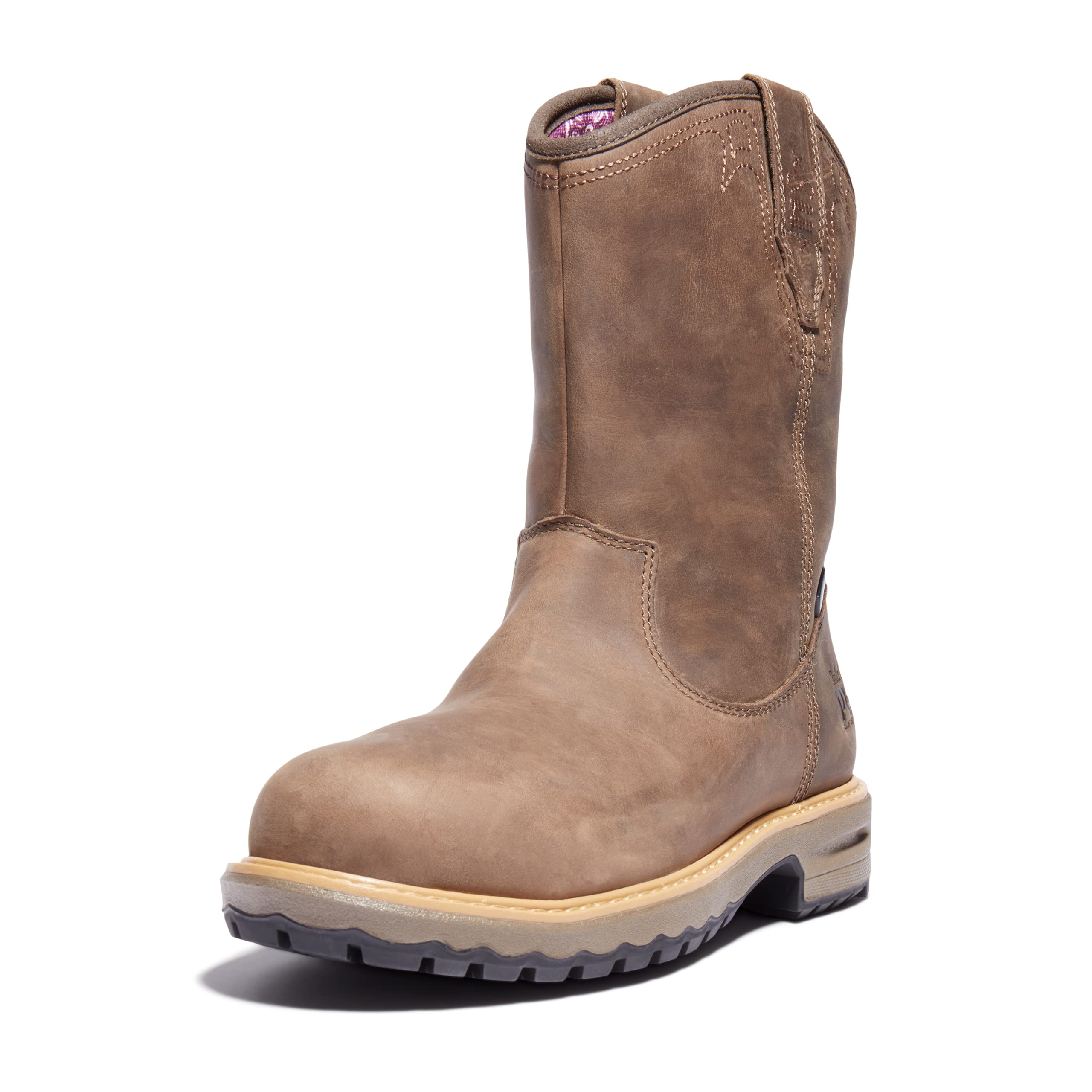 Timberland Women's Ashlar Pull-On Alloy Safety Toe Waterproof Work Boots - Slip Resistant & Comfortable for Construction, Warehouse & Outdoor Jobs