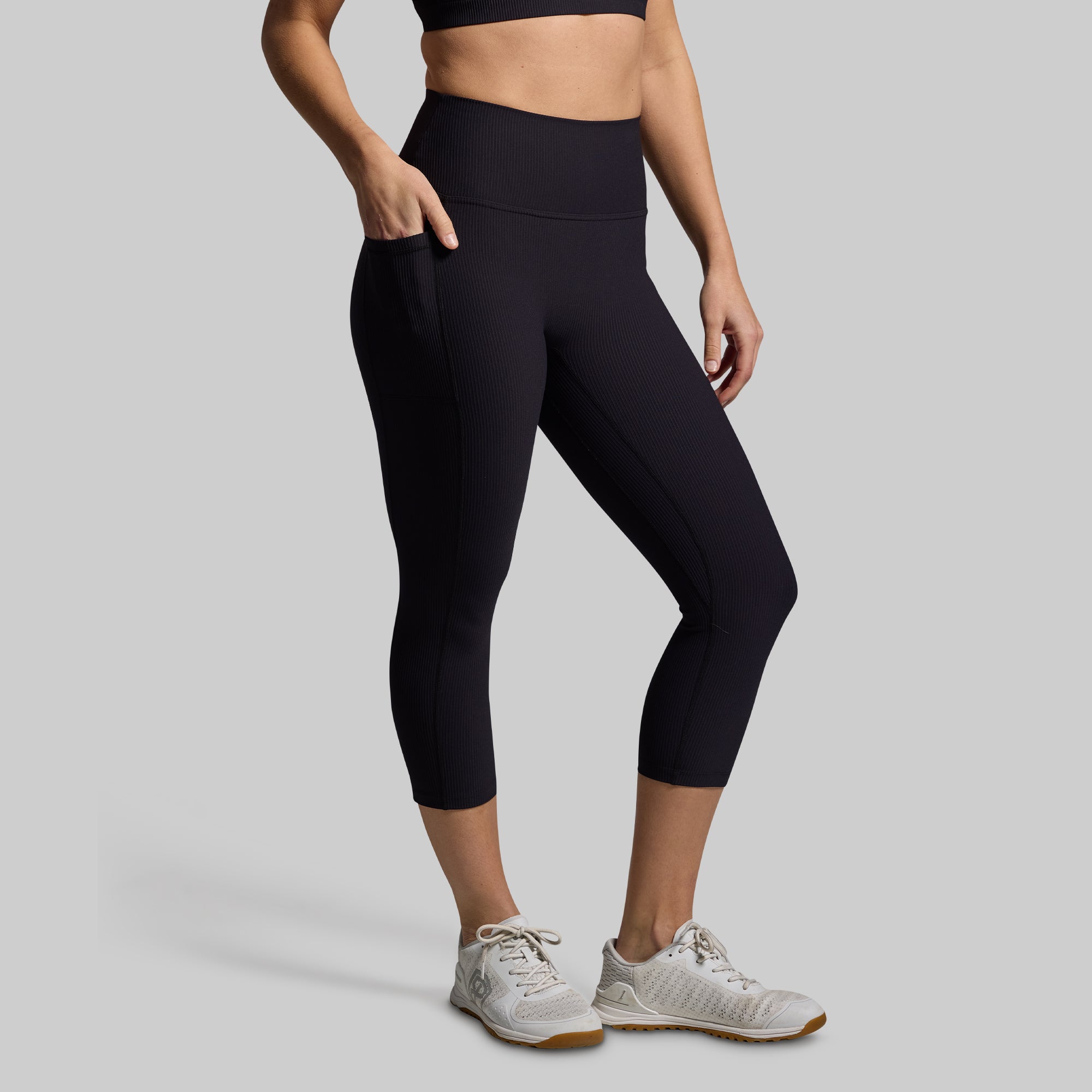 Stylish Black Capri Set for Women - All or Nothing Workout Outfit | Perfect for Yoga, Gym, and Casual Wear