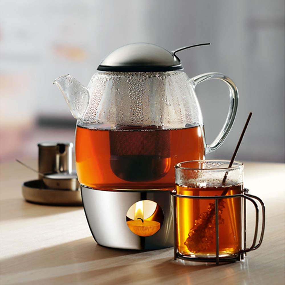 WMF SmarTea 631096030 Stainless Steel Teapot Set with Infuser - 34oz, Perfect for Loose Leaf Tea, Iced Tea & Herbal Brewing - Ideal for Home, Office & Tea Parties