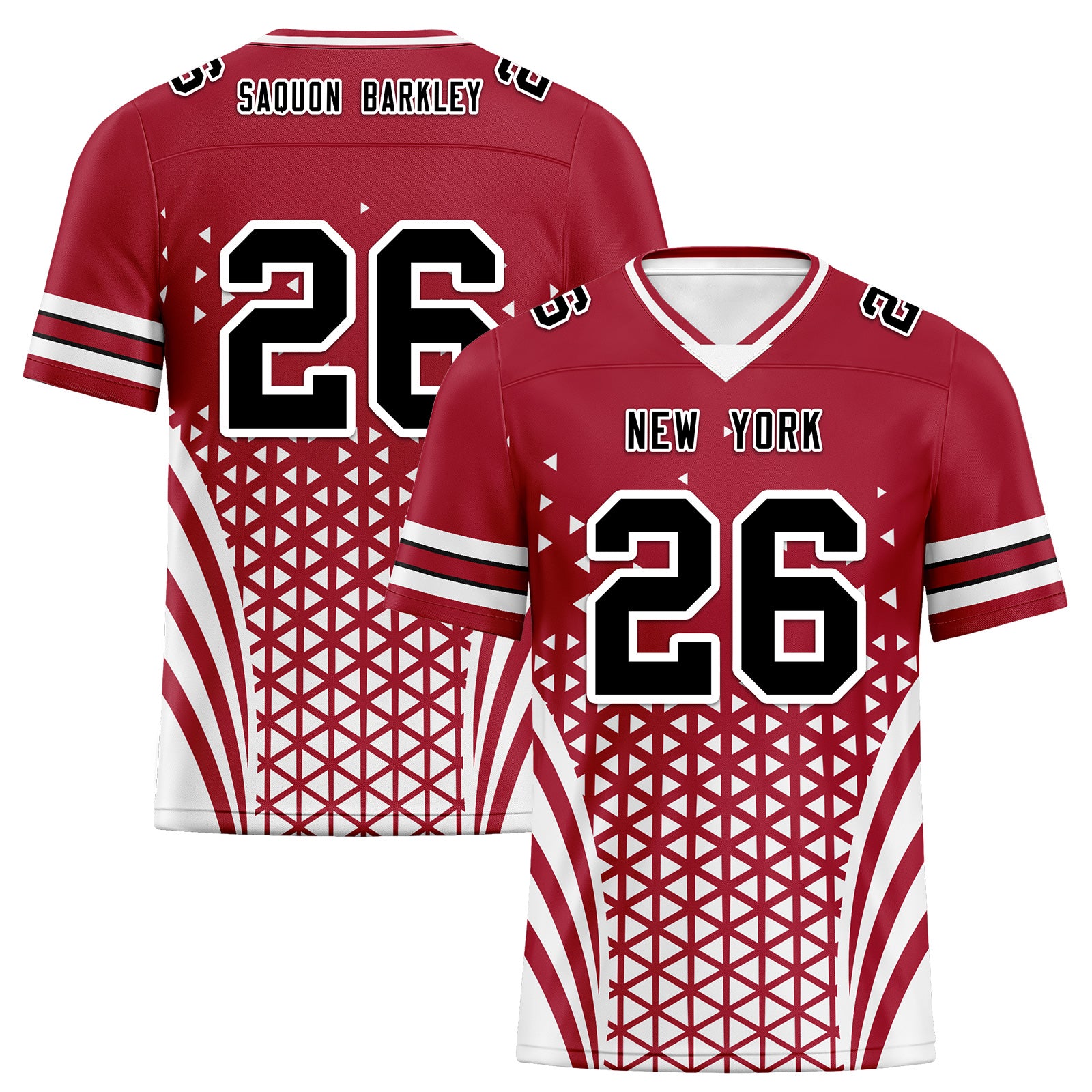 Custom New York Football Jersey - Personalized Blue & White Authentic NFL Jersey FBJ02 D023033 21 - Perfect for Game Day & Fan Events