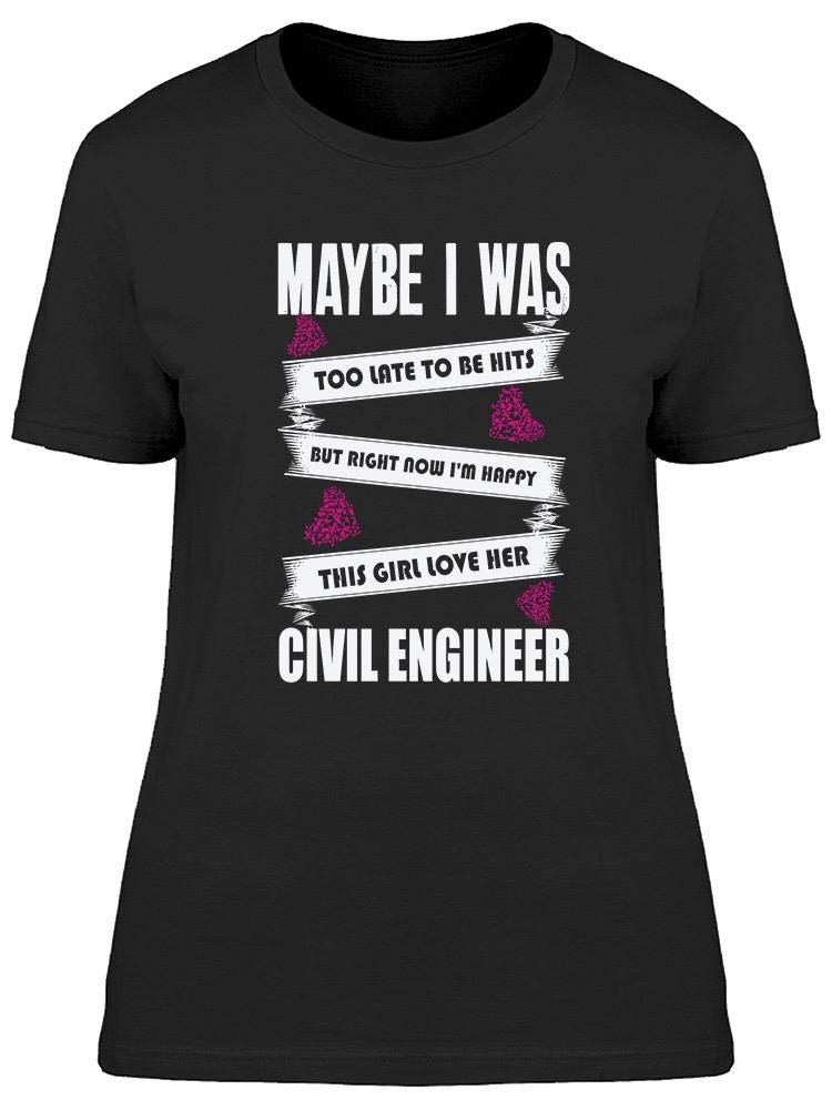 Smartprints Civil Engineer T-Shirt for Women - Comfortable & Stylish Graphic Tee for Engineers, Students & Professionals - Perfect for Work, School & Casual Wear