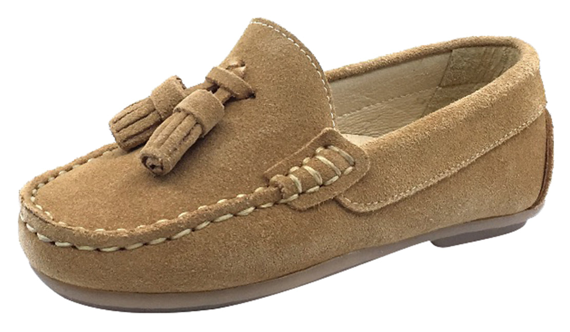 Andanines Boys Suede Tassel Loafers - Classic Casual Dress Shoes for Kids | Comfortable Slip-On School Shoes & Party Wear for Toddlers | Perfect for Weddings, Holidays and Special Occasions