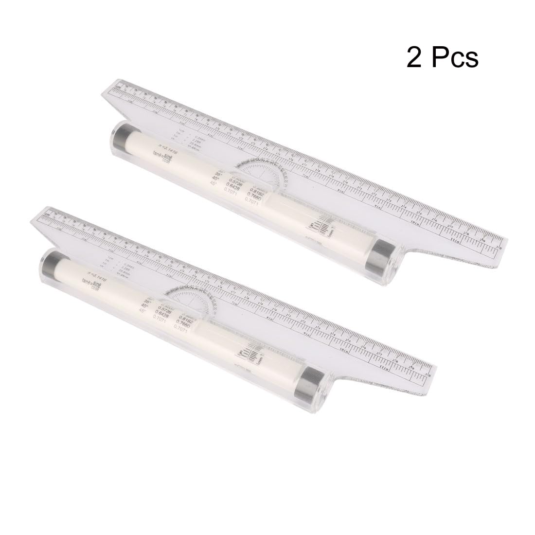 UXCELL 12-Inch Engineering Architect Metric Parallel Drafting Rolling Ruler - 2-Piece Set for Technical Drawing, Blueprint Design & CAD Drafting (A16041800UX1437) | Perfect for Architects, Engineers & Students