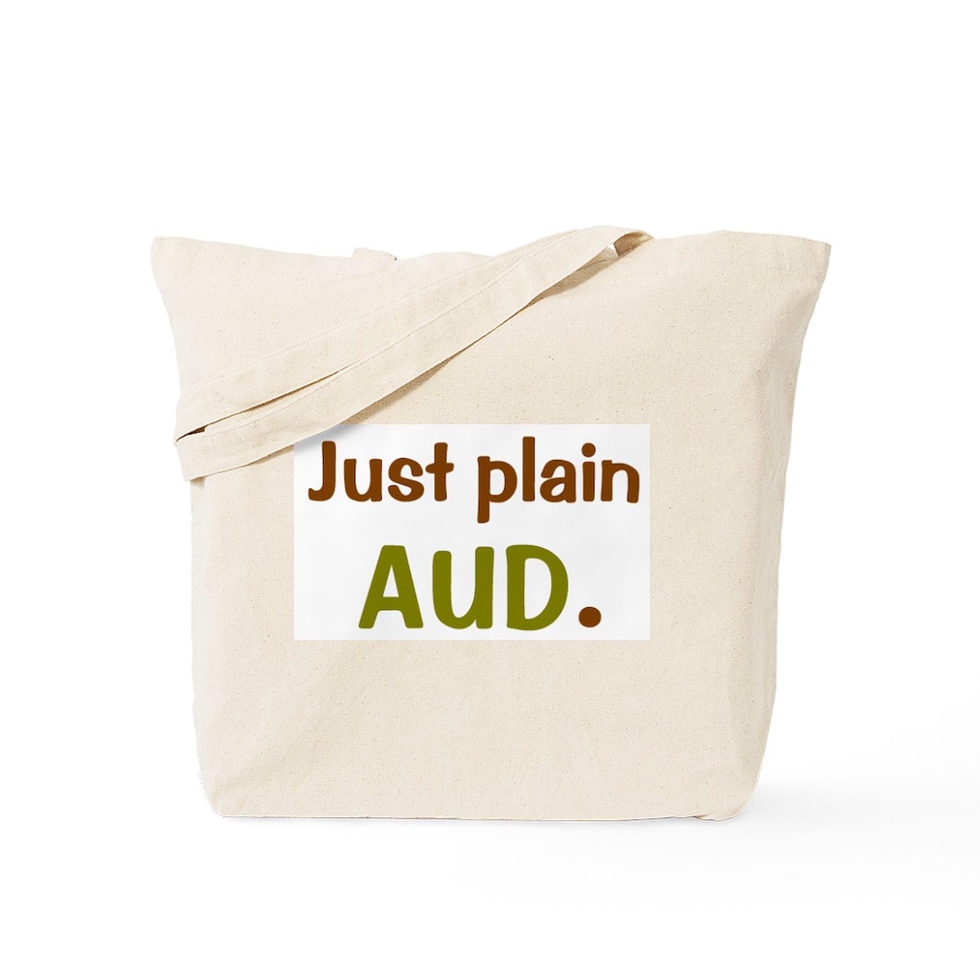 Just Plain Aud/Audball Natural Canvas Tote Bag - Eco-Friendly Reusable Shopping Bag for Groceries, Beach & Everyday Use | CafePress