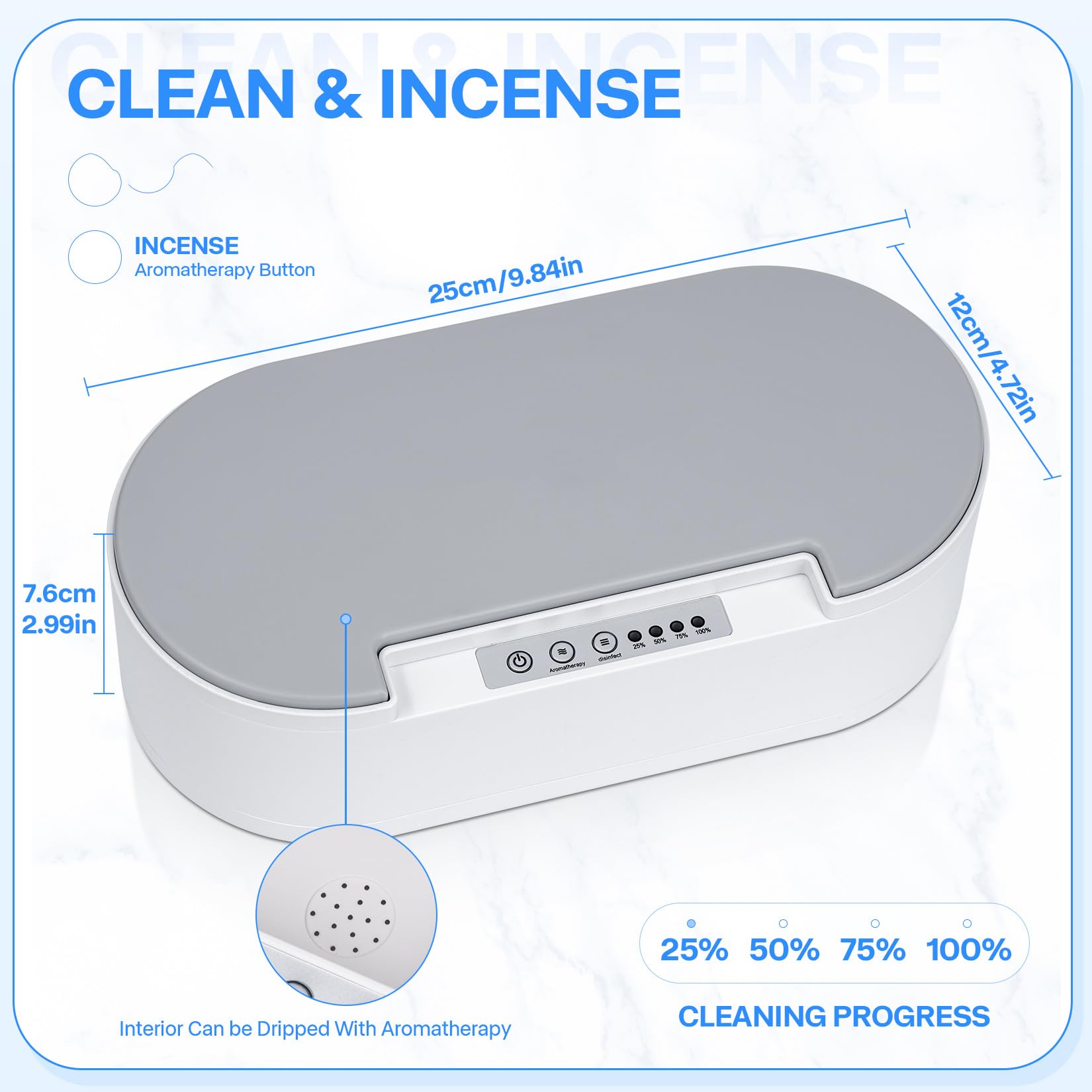 LXIANGN UV Sterilizer Box - Multi-Function Blue Light Sanitizer for Jewelry, Glasses, Phone, Nail Tools & Makeup Brushes | Portable Disinfecting Case for Travel, Home & Salon Use
