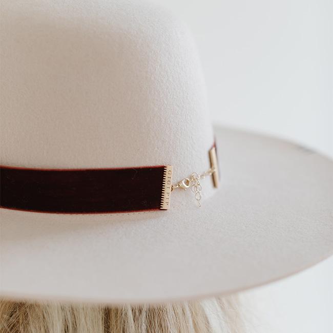 Velvet Chain Hat Band for Women & Men - Elegant Hat Accessory for Cowboy Hats, Fedoras & Western Style - Perfect for Weddings, Rodeos & Country Music Events